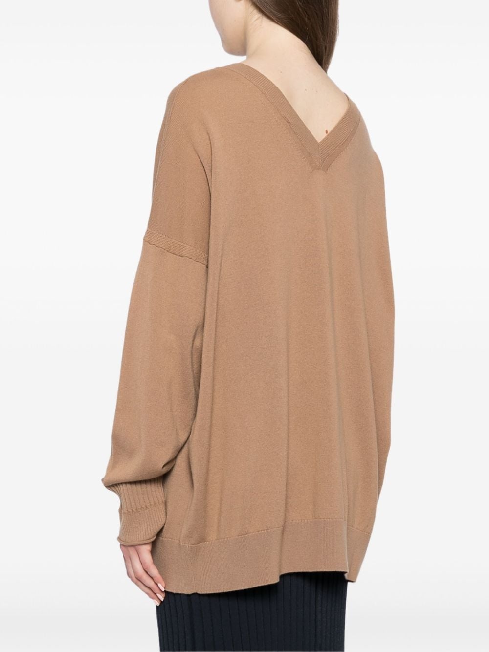 v-neck long sleeve jumper - 4