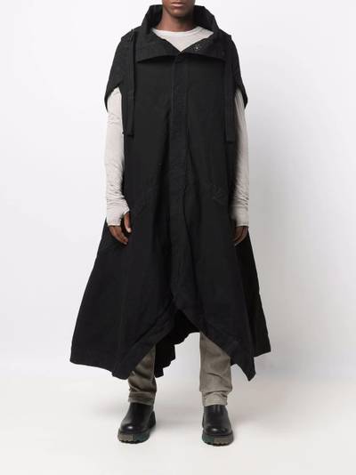 Boris Bidjan Saberi asymmetric-hem cotton cape outlook