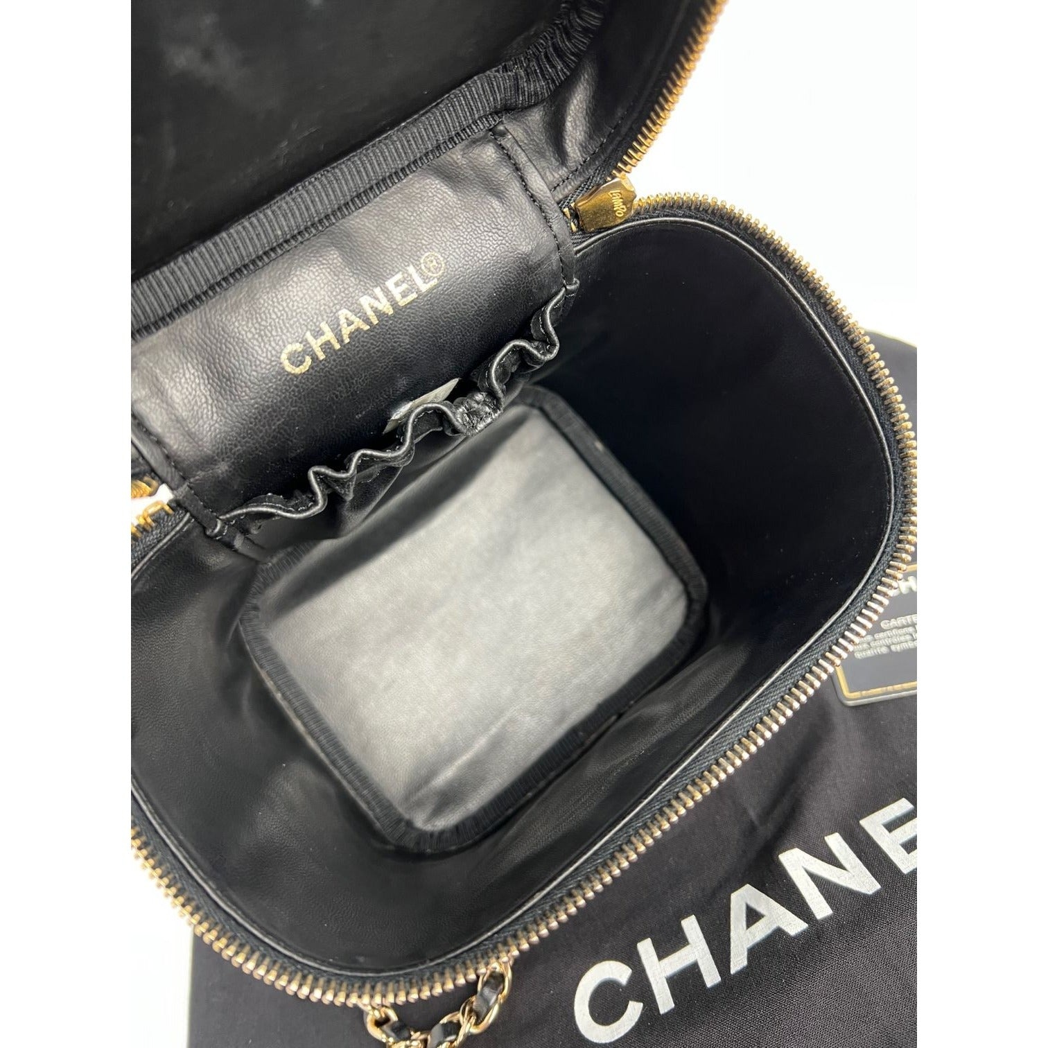 Chanel Vanity Cosmetic Case Black Caviar Leather Bag - 3