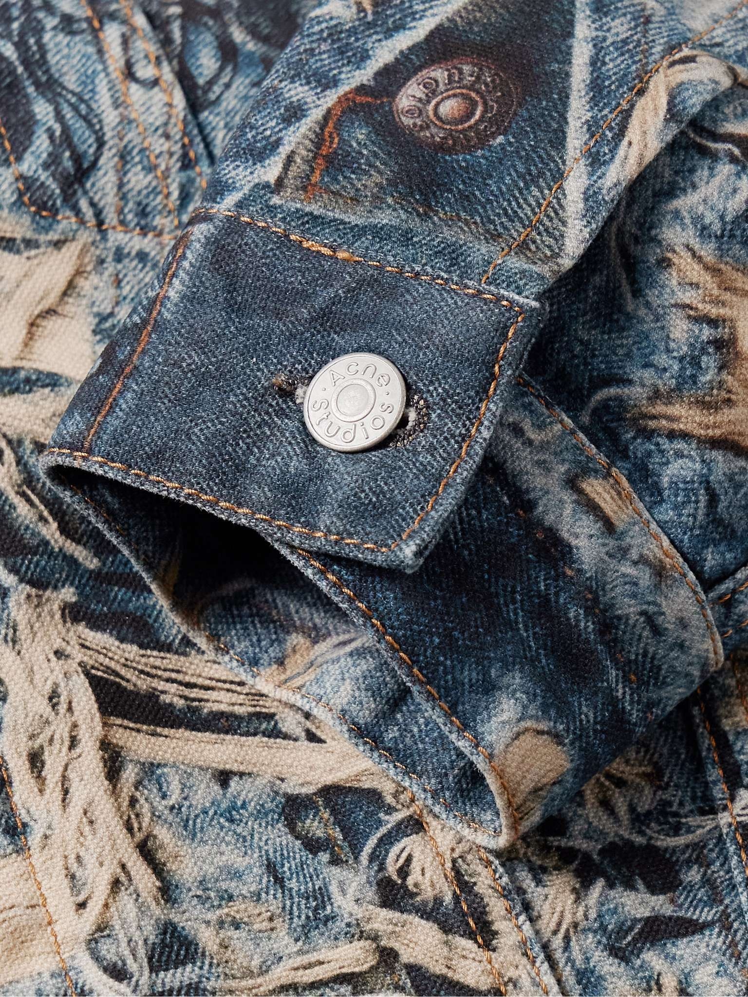 Rye Cropped Printed Denim Jacket - 5