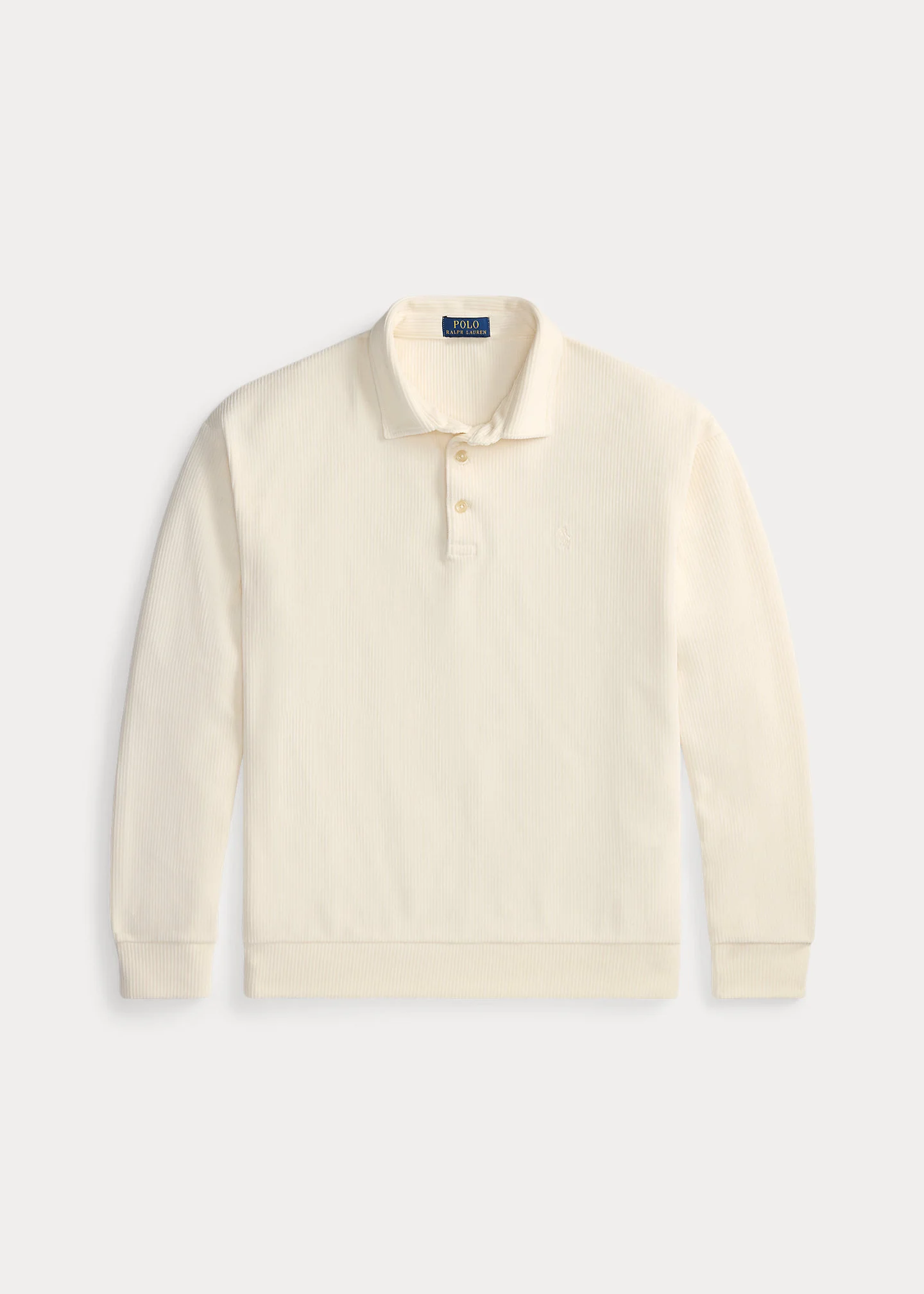 Relaxed Fit Knit Corduroy Polo Shirt - 1