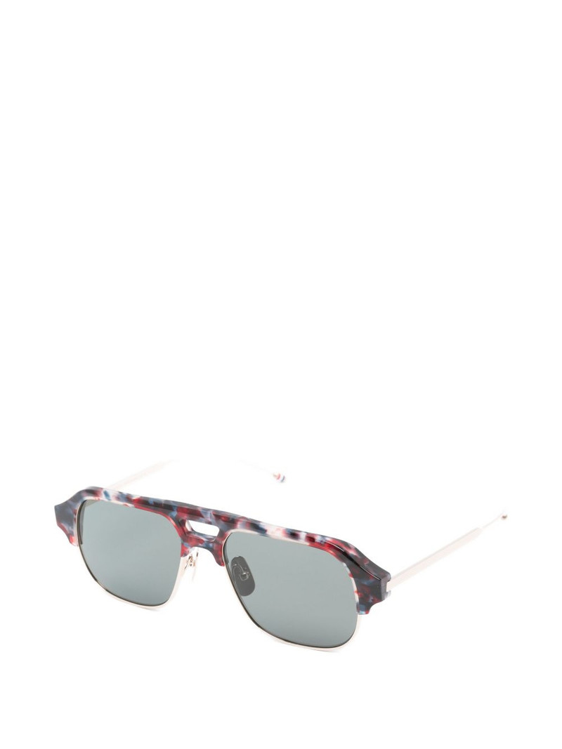 Thom Browne patterned pilot-frame sunglasses outlook