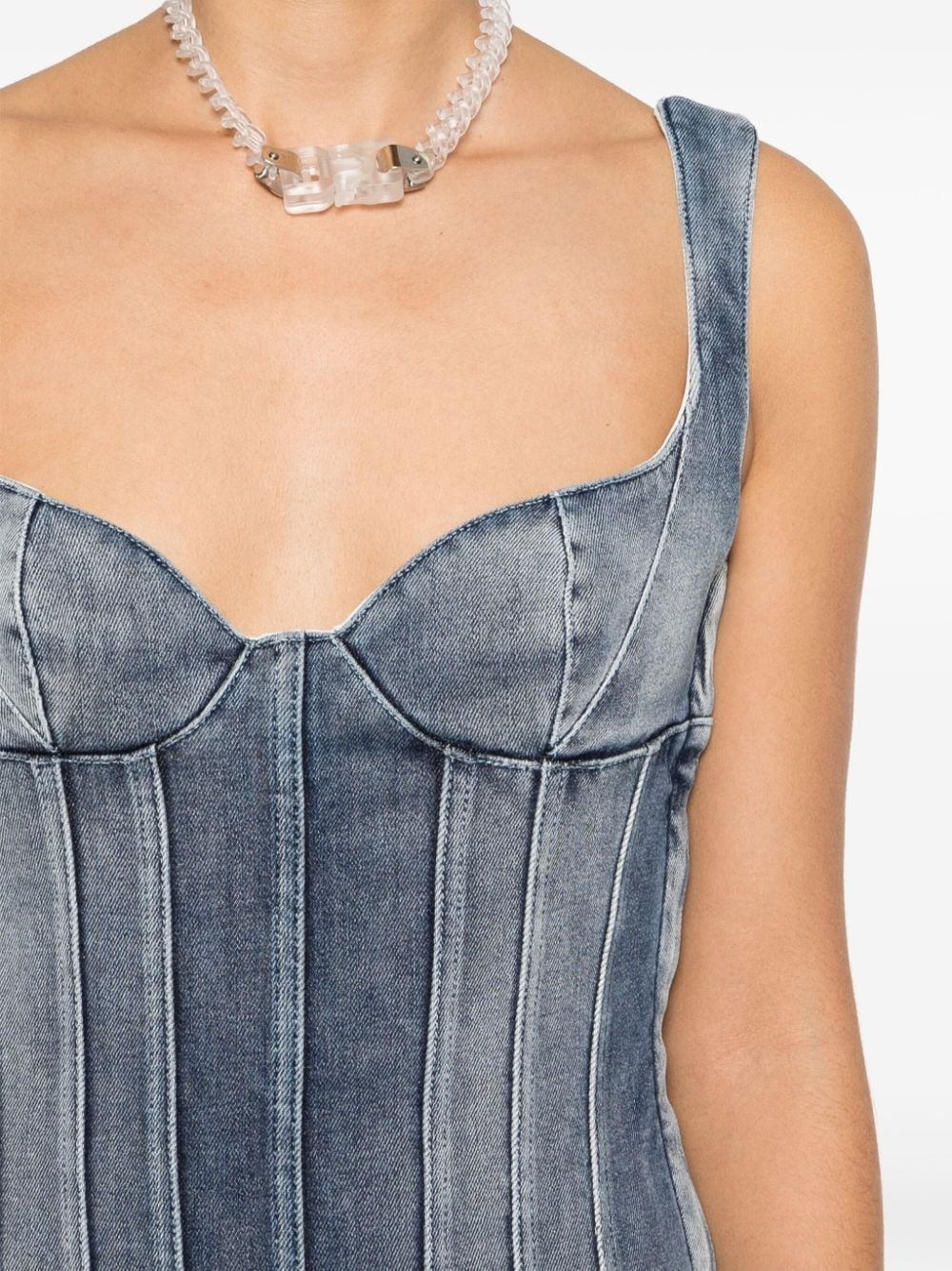 Upside Down denim dress - 5