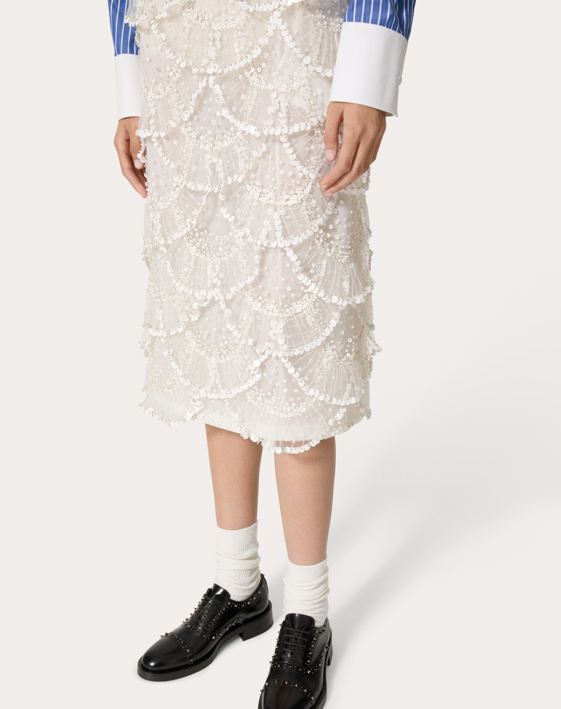 TULLE ILLUSIONE EMBROIDERED SKIRT 5
