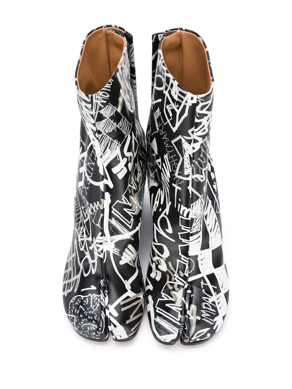 graphic print 80mm Tabi ankle boots - 4