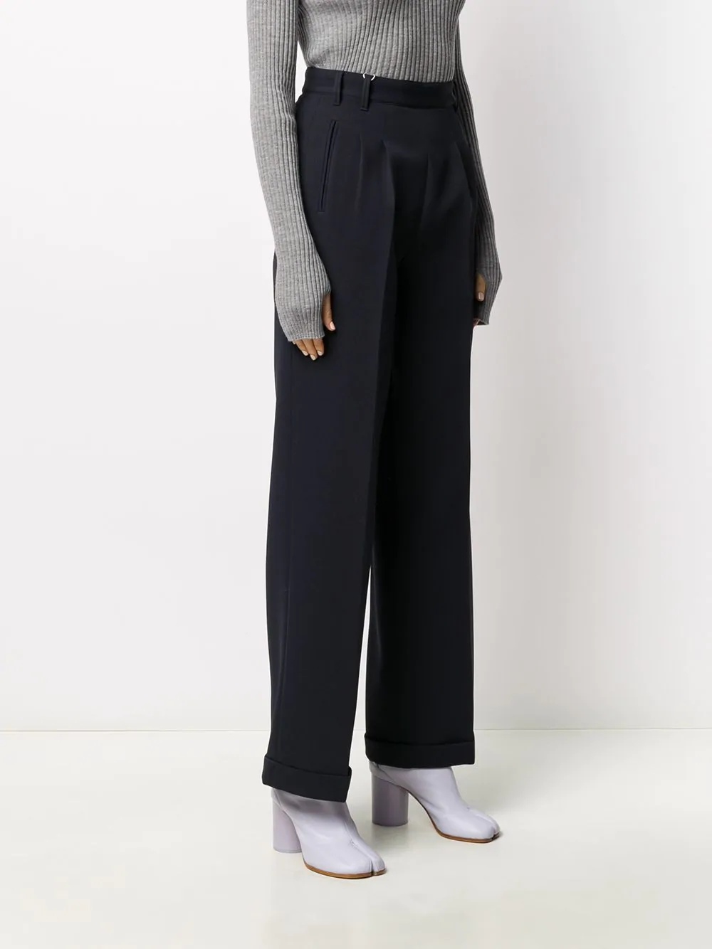 tailored straight-leg trousers - 3