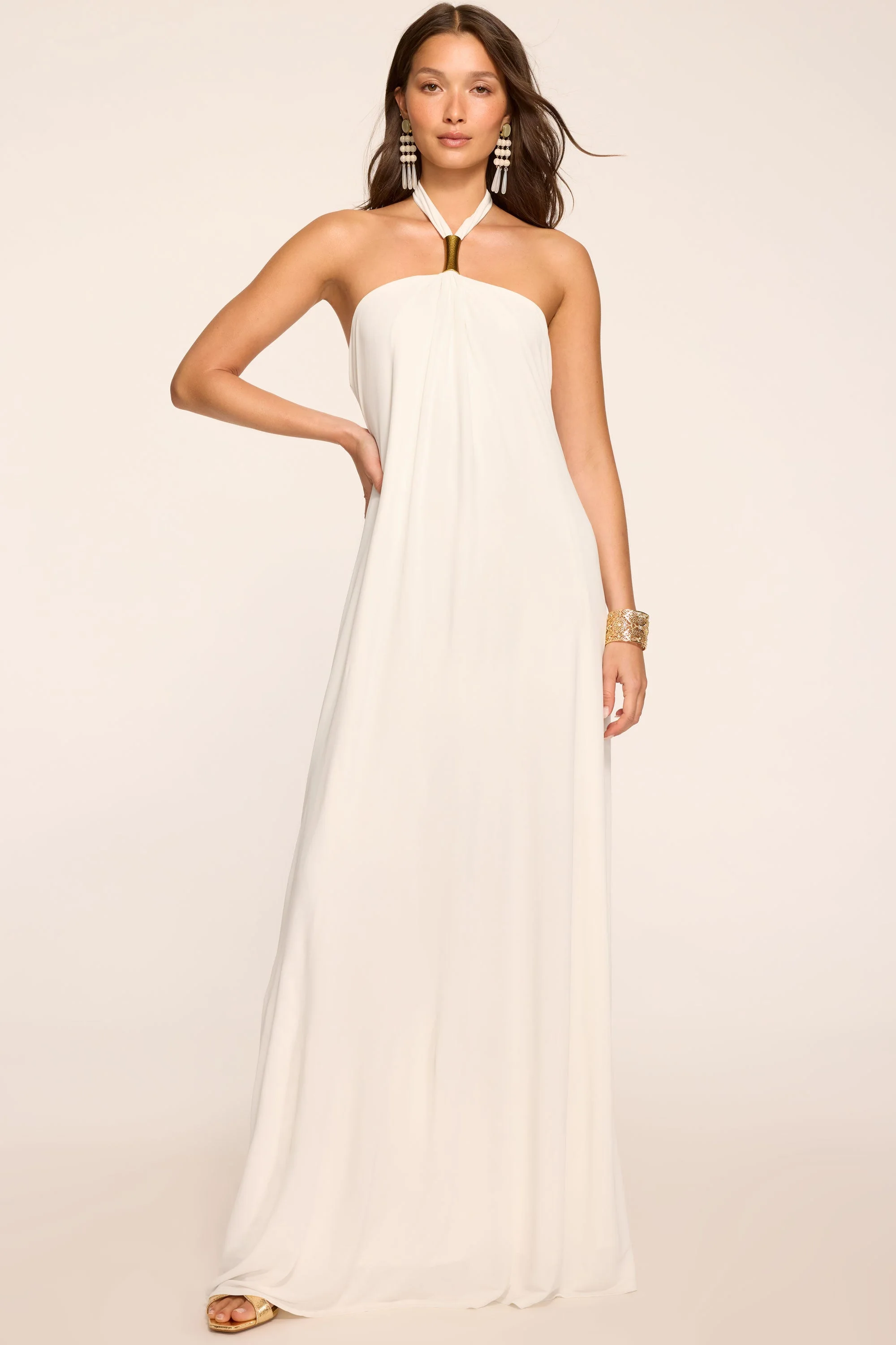 Meredith Embellished High Neck Gown - 1