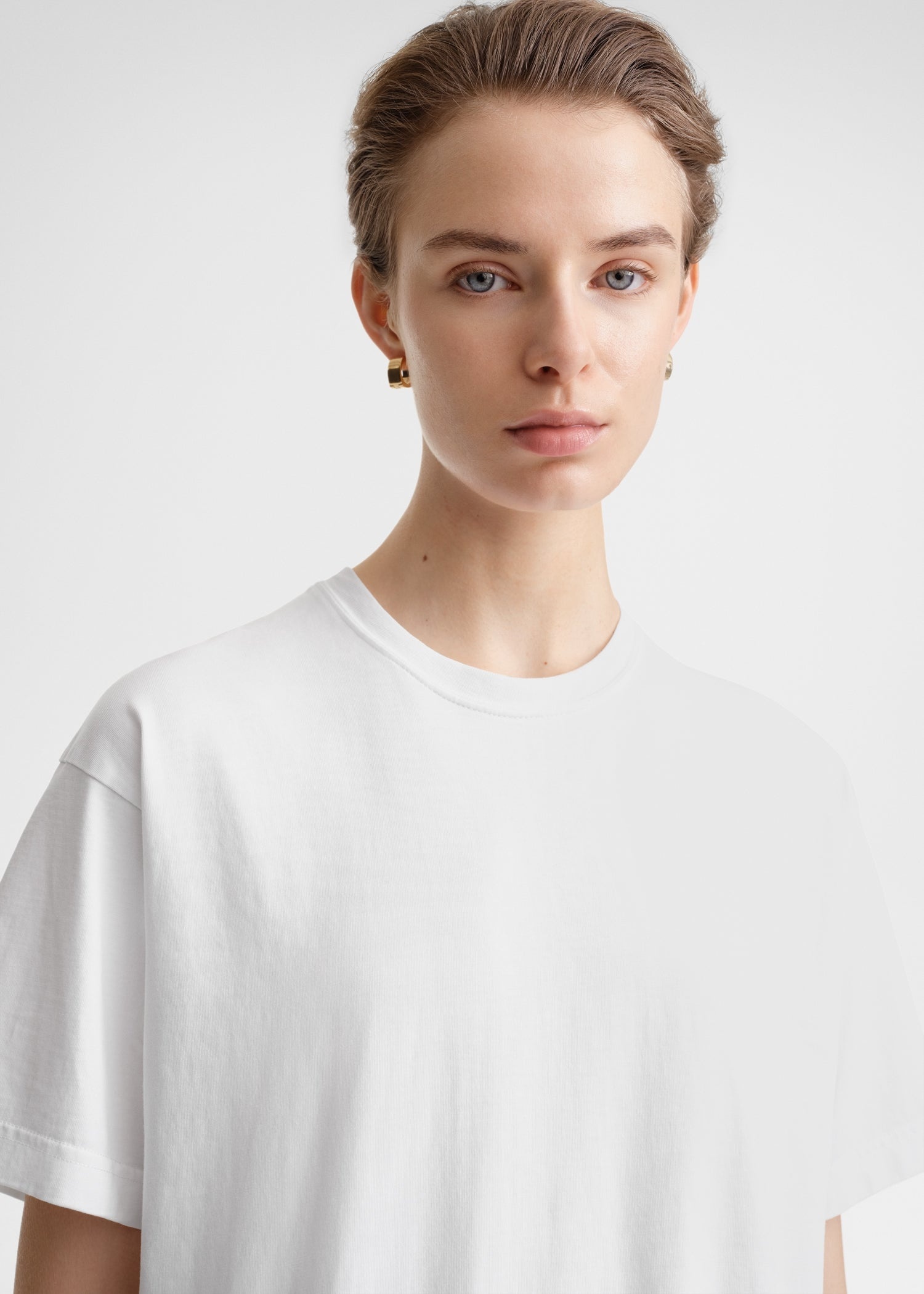 Straight cotton tee off-white - 5