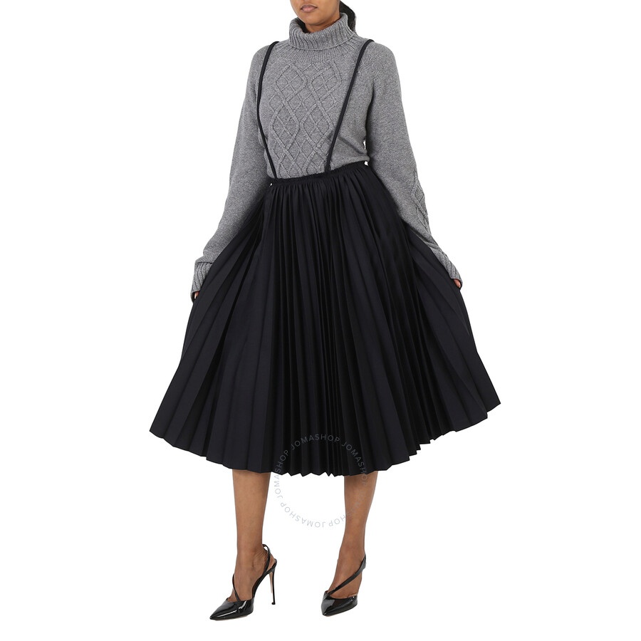 Comme Des Garcons Ladies Black Narrow Pleat Skirt - 3