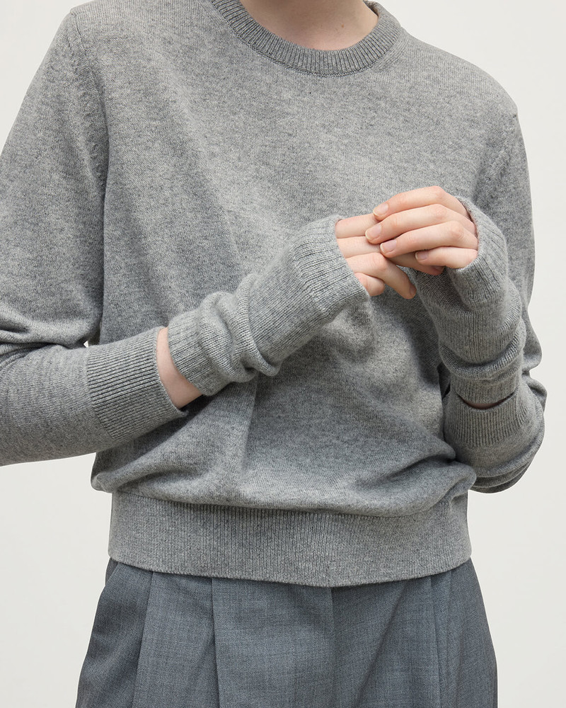 Grey Cashmere Wrist Warmers 3