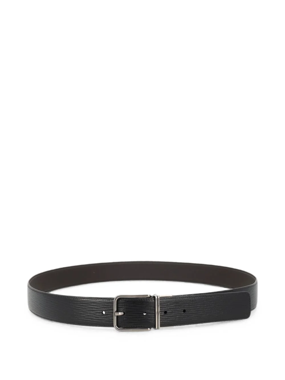 textured leather belt - 1