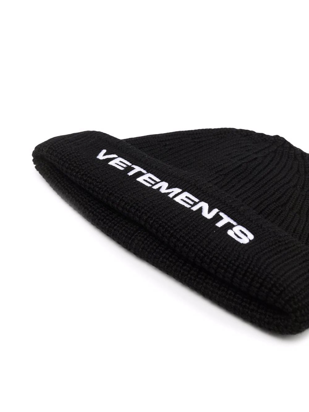 embroidered-logo ribbed beanie - 2