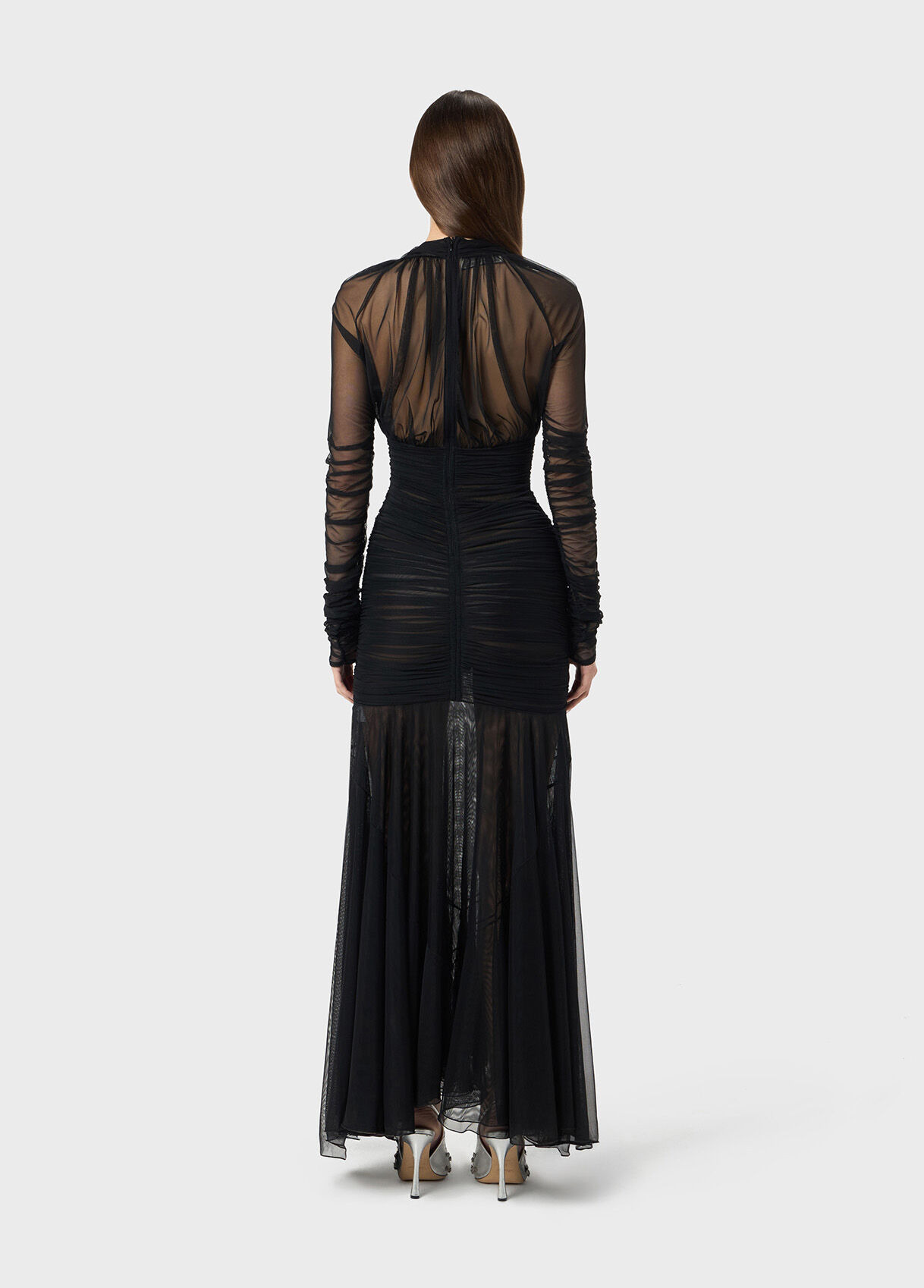 MIDI DRESS IN TULLE WITH RUFFLES - 3