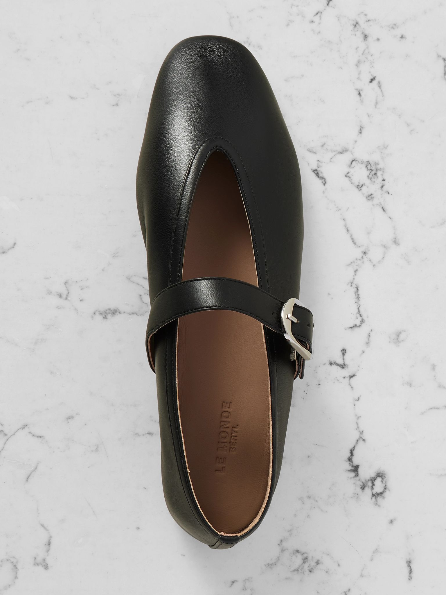 Stella leather Mary Jane ballet flats Black - 5