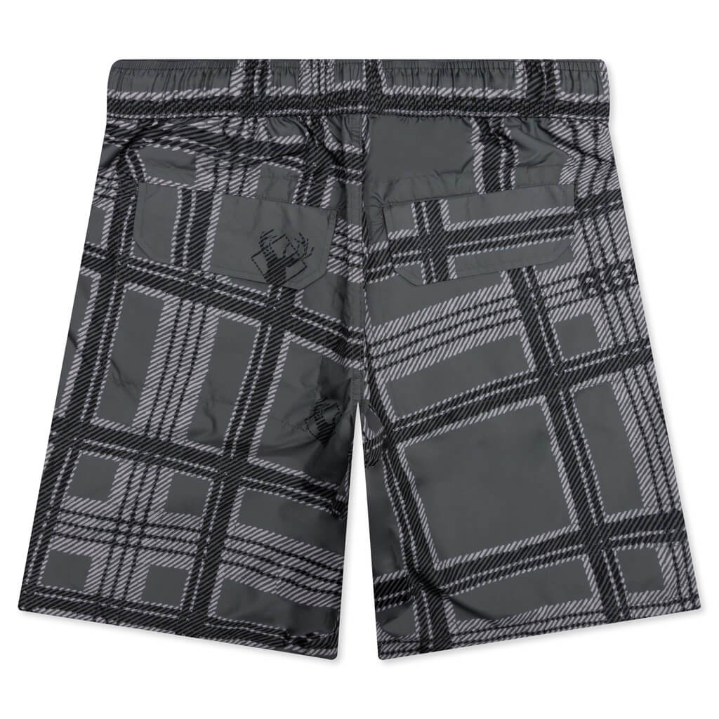 PLAID RIPSTOP CARGO SHORT - BLACK - 2