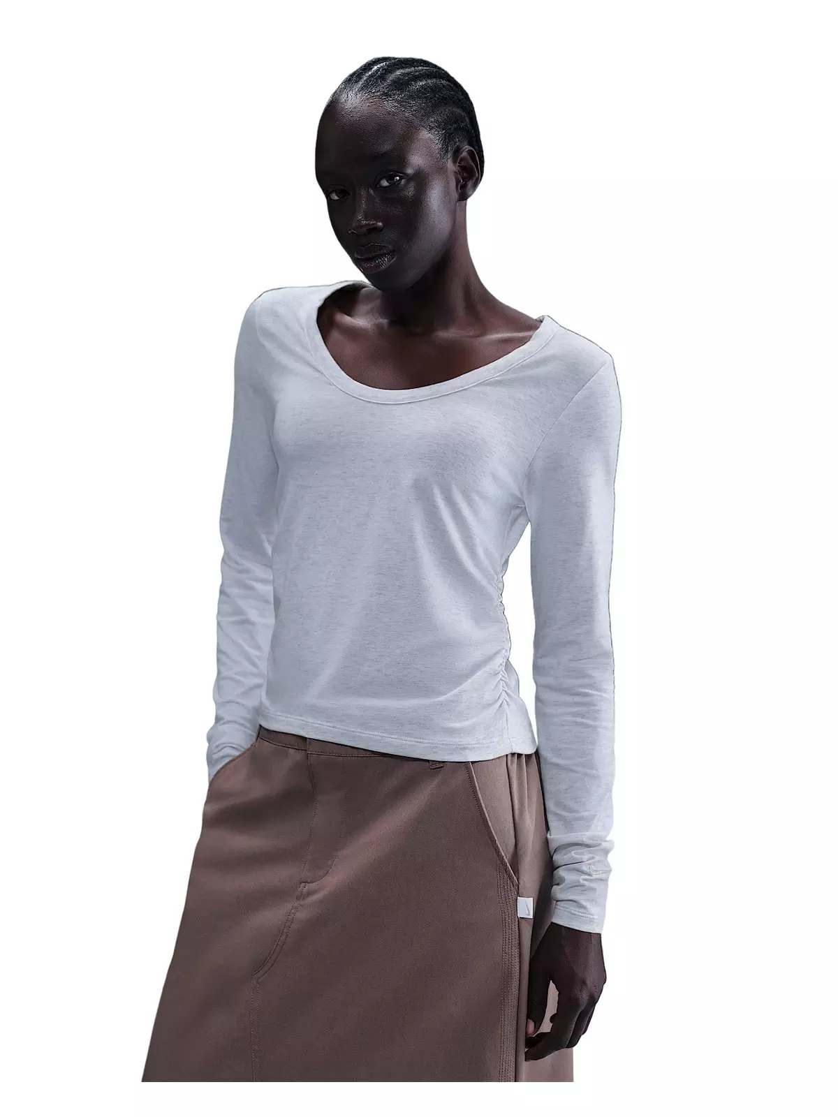 Women's Sportswear Chill Knit Long-Sleeve Top -Birch Brown - 3