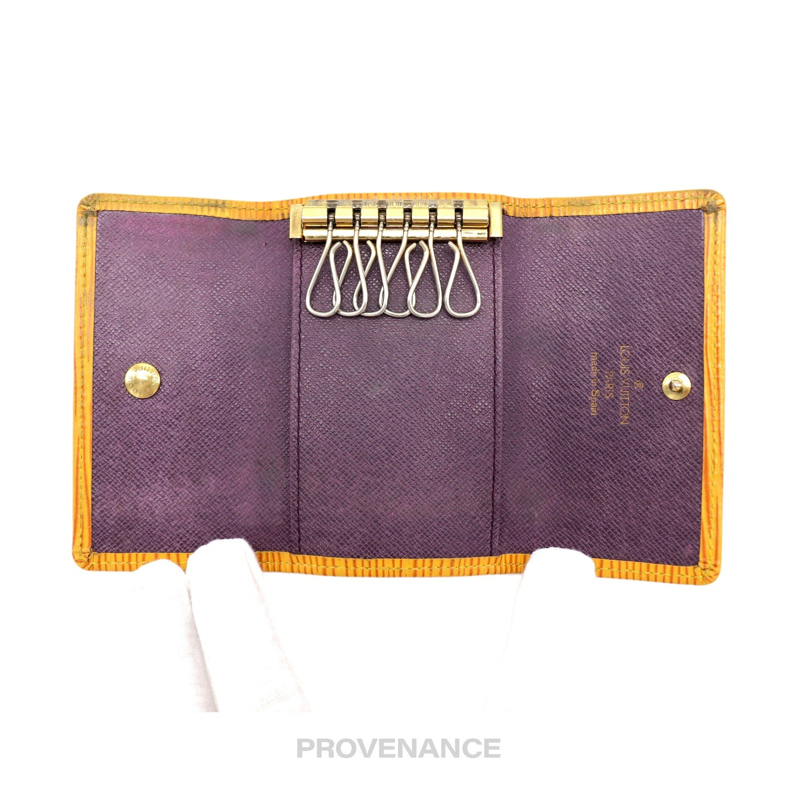 Louis Vuitton 6 Key Holder - Tassil Yellow Epi Leather - 7