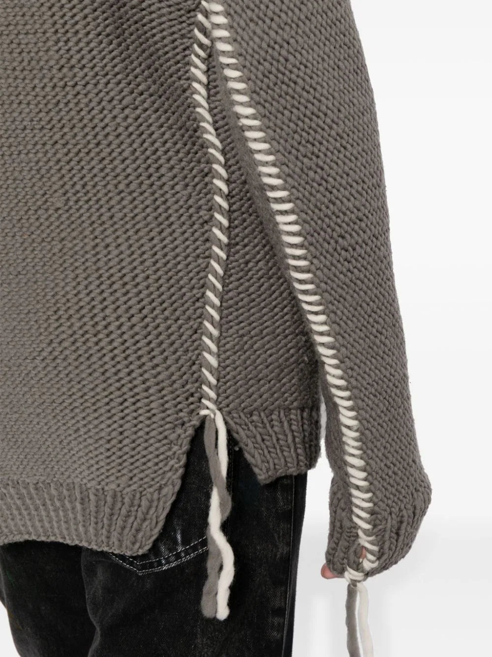 WHIPSTITCH-DETAIL MERINO JUMPER - 5