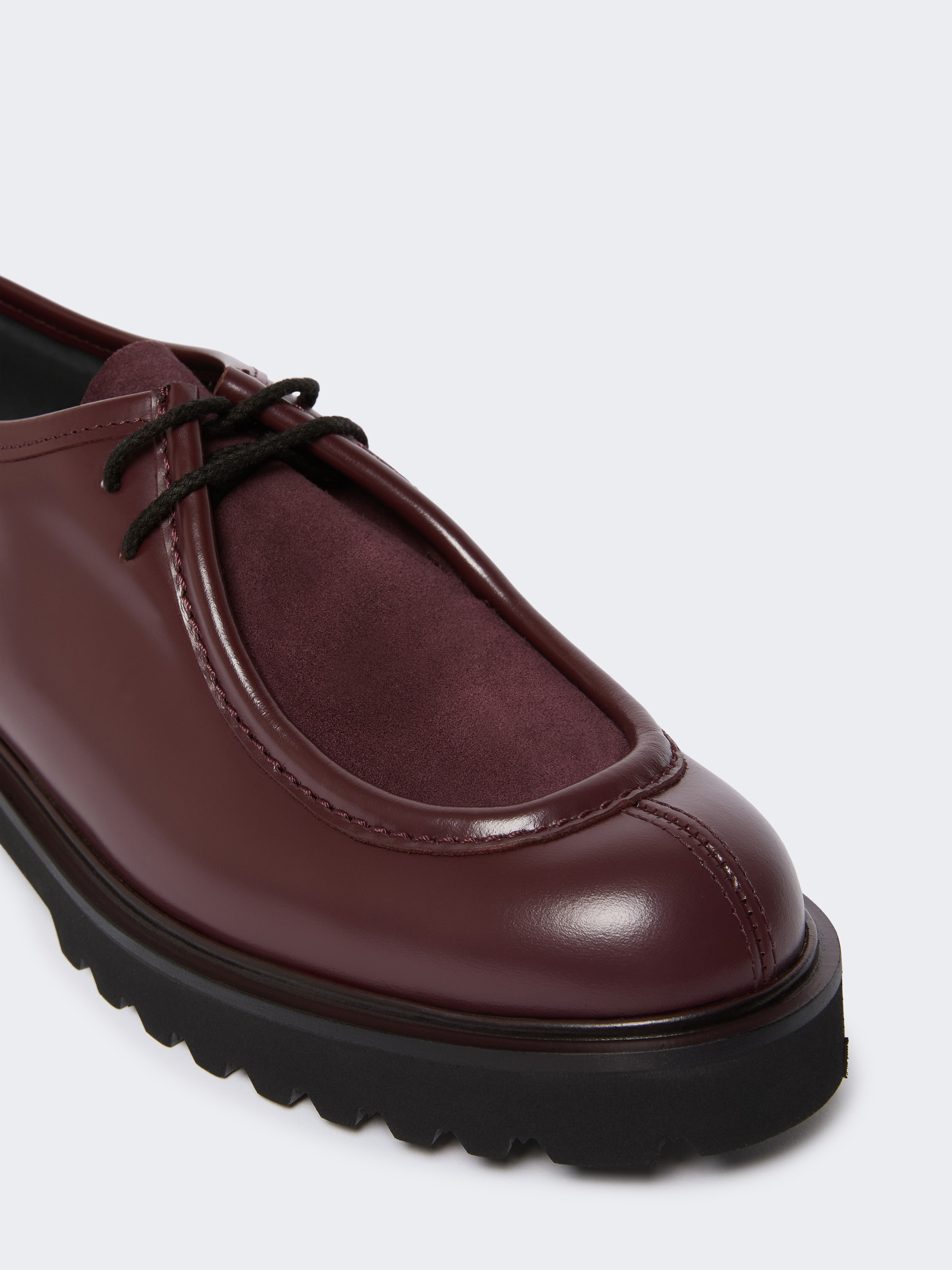 TRACKLACEUP Leather and suede lace-up shoes - 4