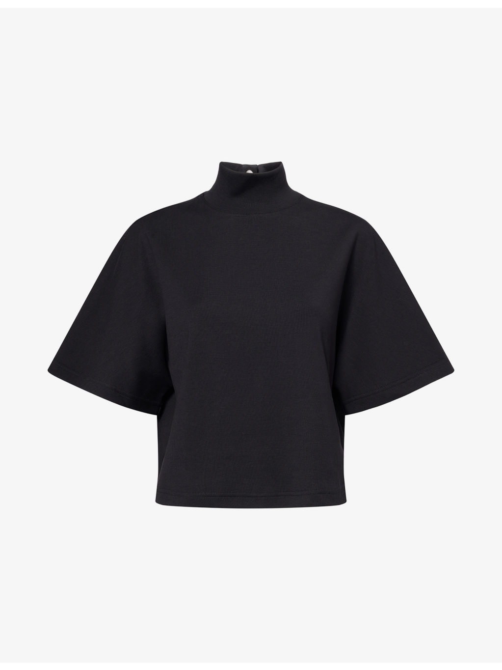 Ribbed High-Neck Cotton-Jersey Top - 1