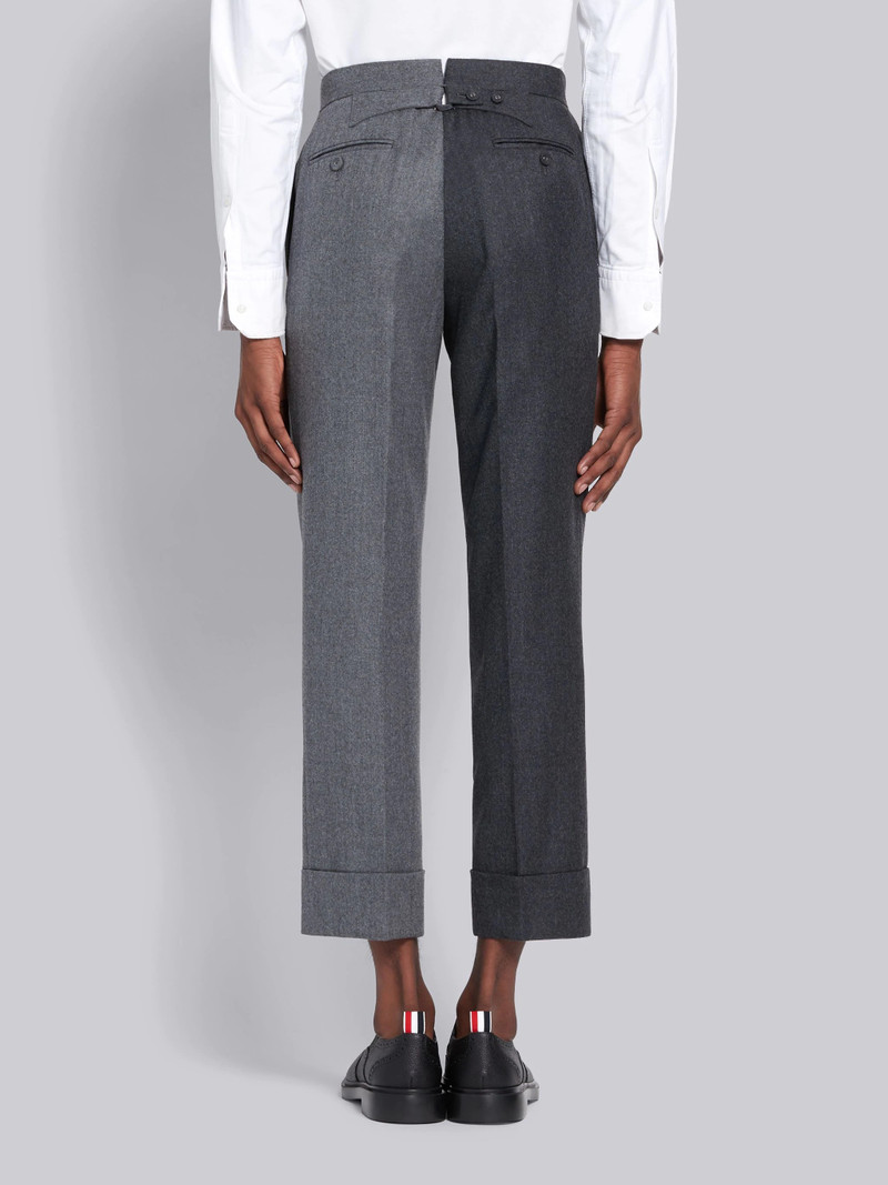 Dark Grey Super 120s Wool Flannel Funmix Classic Trouser 3