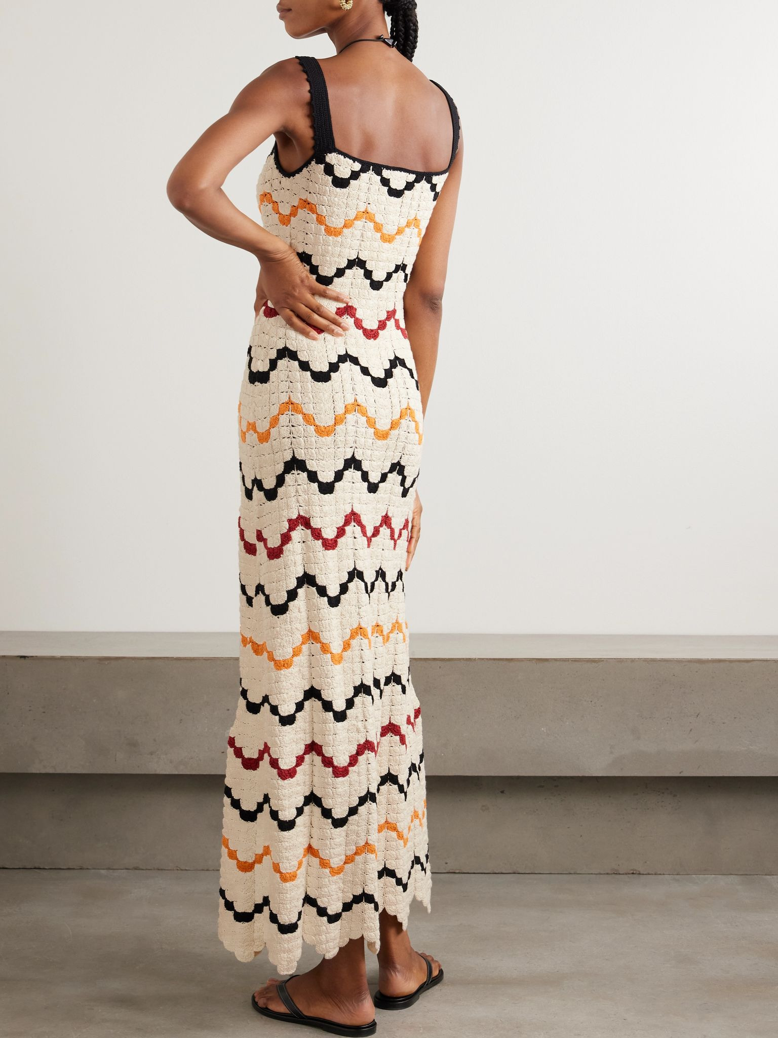Marea crocheted cotton maxi dress Ivory - 3