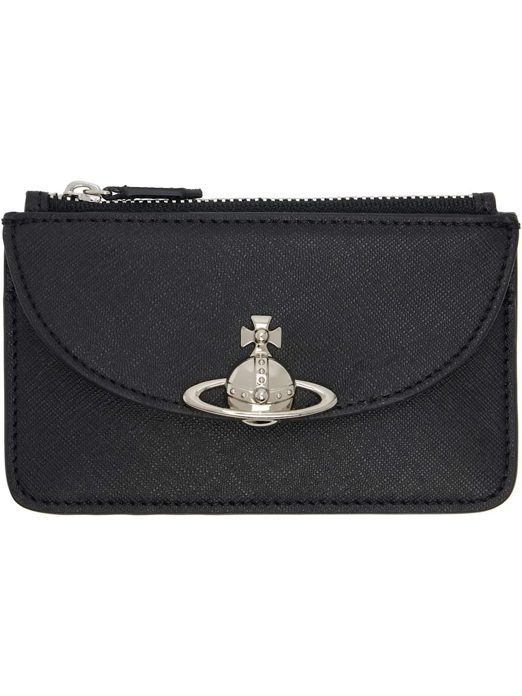 Black Half Moon Card Holder - 1