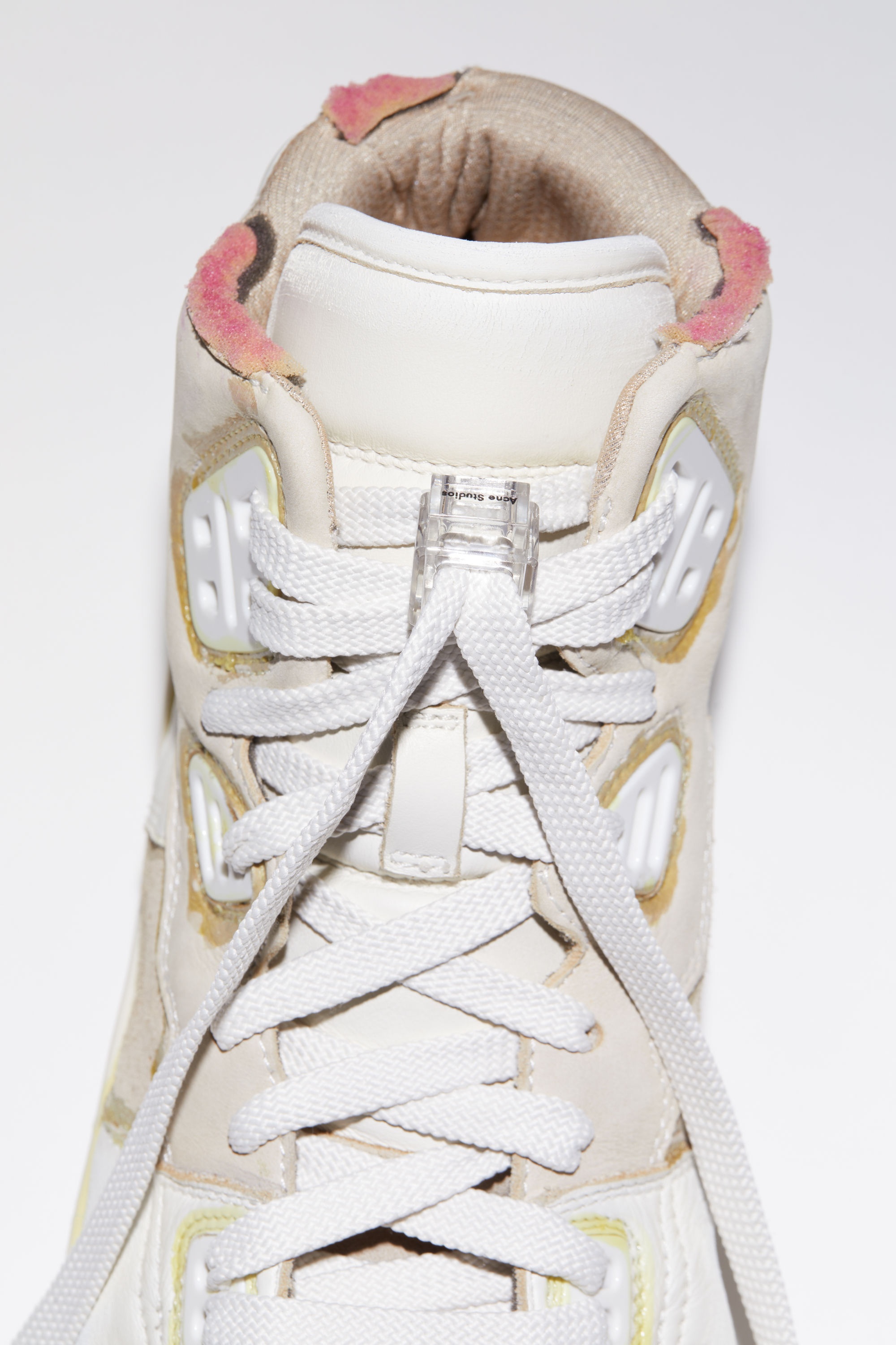 High top leather sneakers - White/Off White - 5