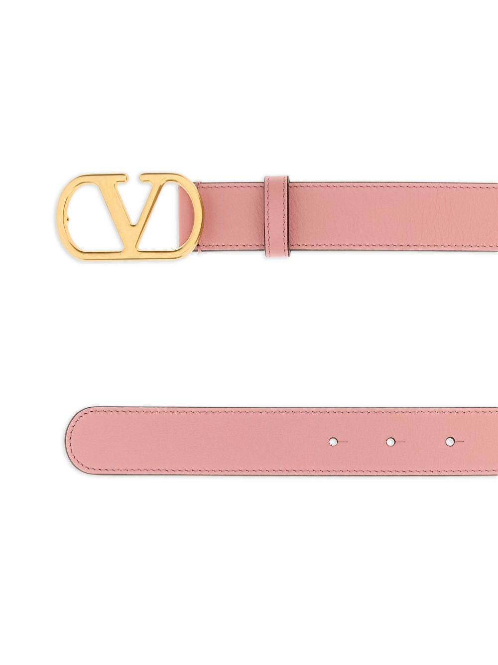 V-logo Signature leather belt - 2