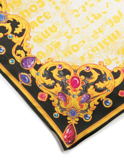 VERSACE JEANS COUTURE Barocco-print silk scarf outlook