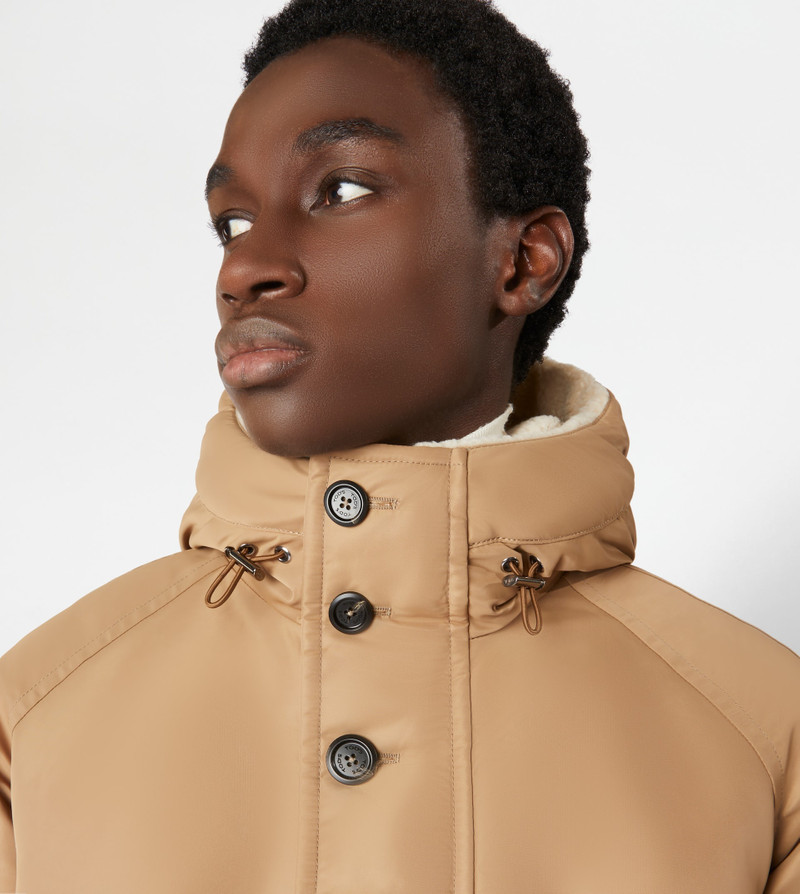 HOODED DOWN JACKET - BEIGE 4