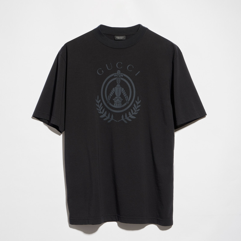 Cotton jersey T-shirt with print - 1
