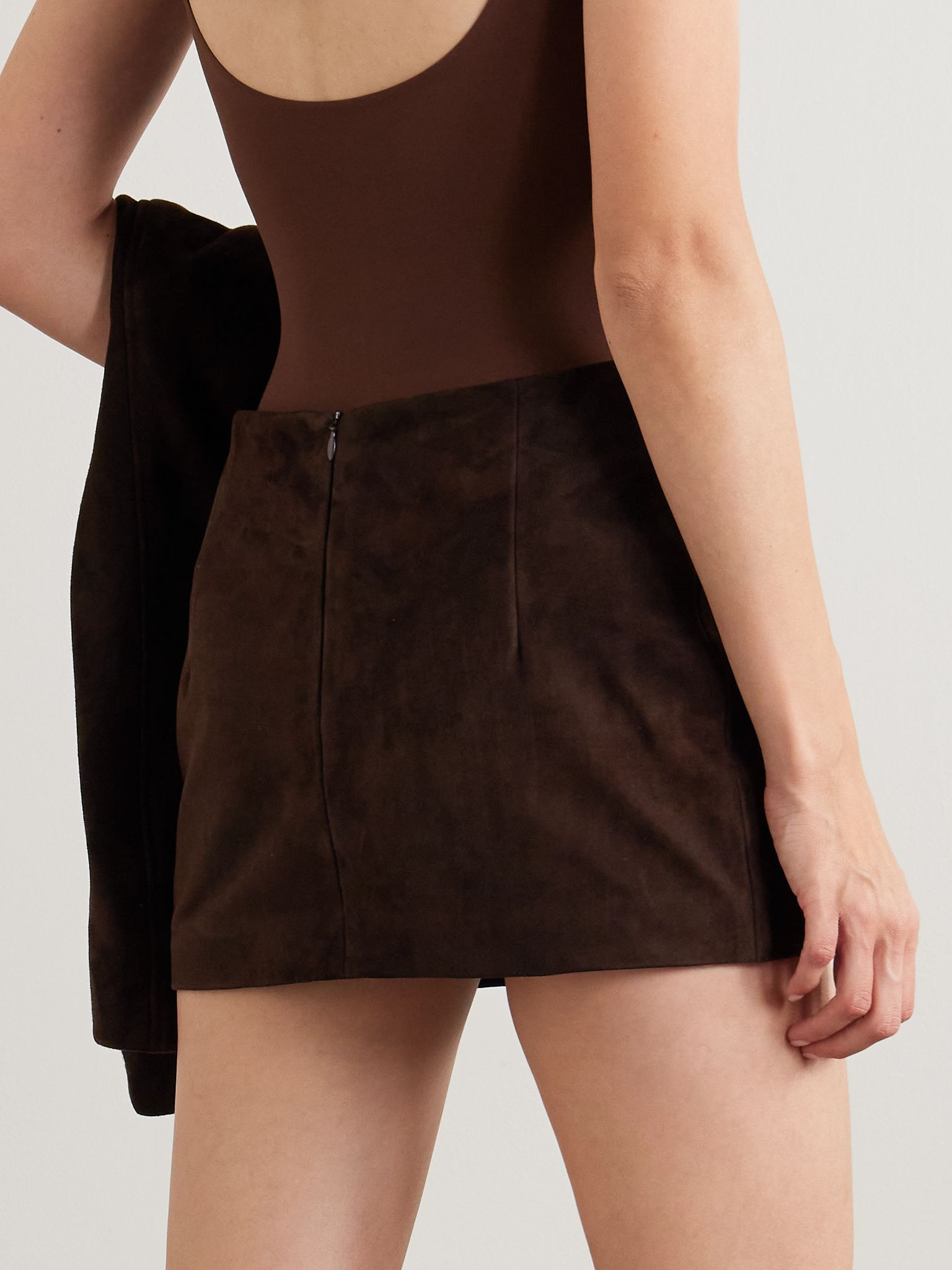 Avery suede mini skirt Light brown - 3