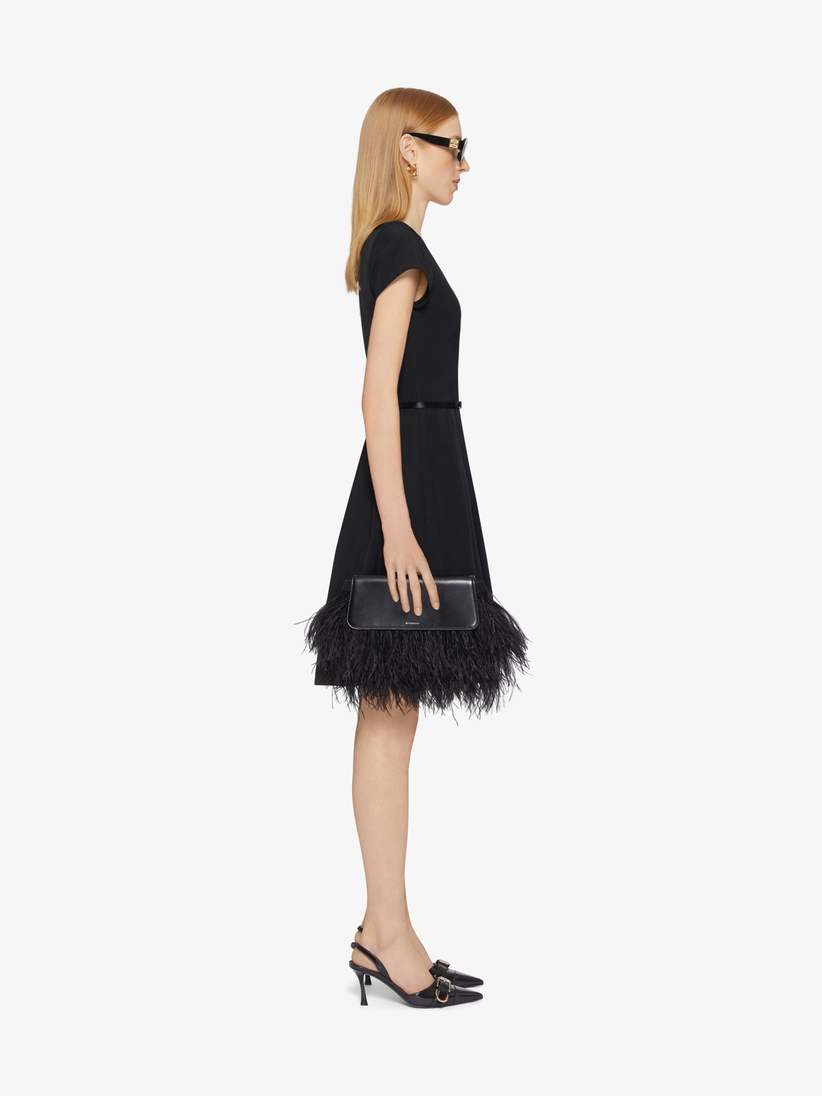 DRESS IN TAFFETAS WITH 4G BOW DÉTAIL - 3