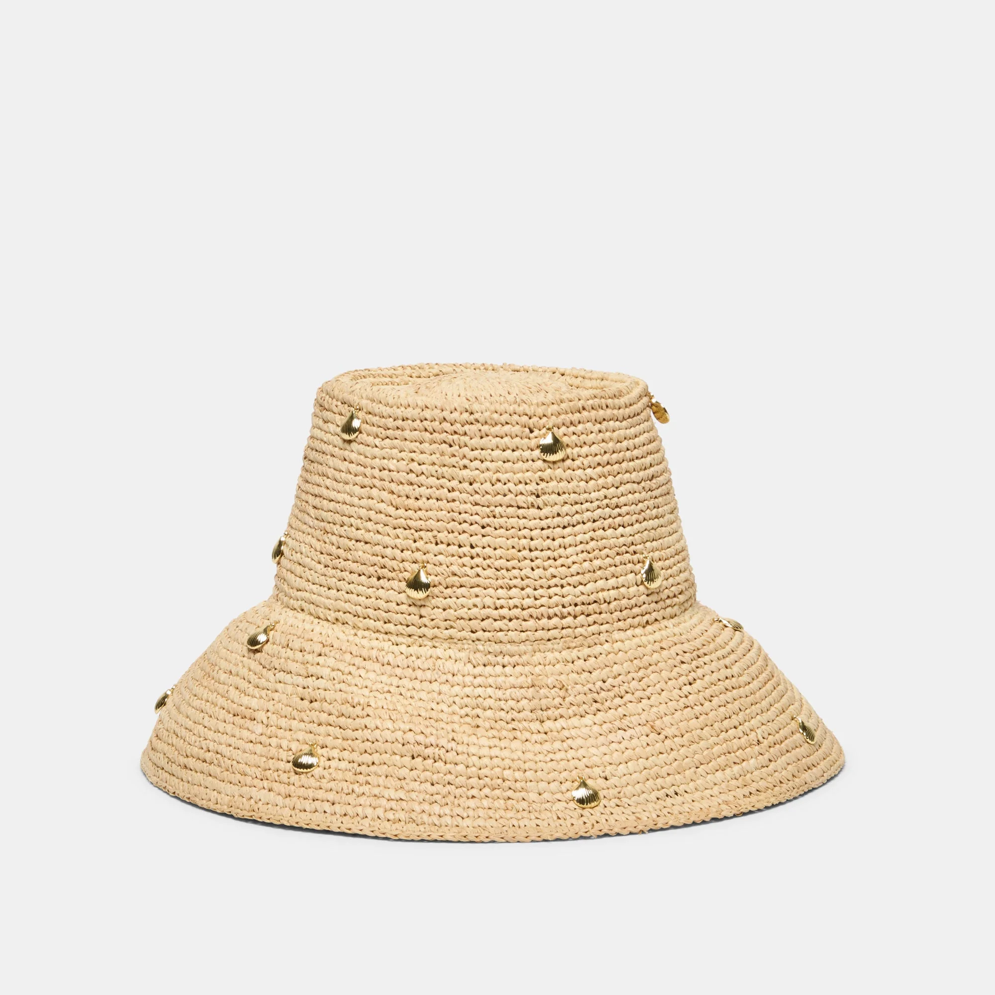 STRAW CLOCHE WITH CHARMS NATURAL - 1