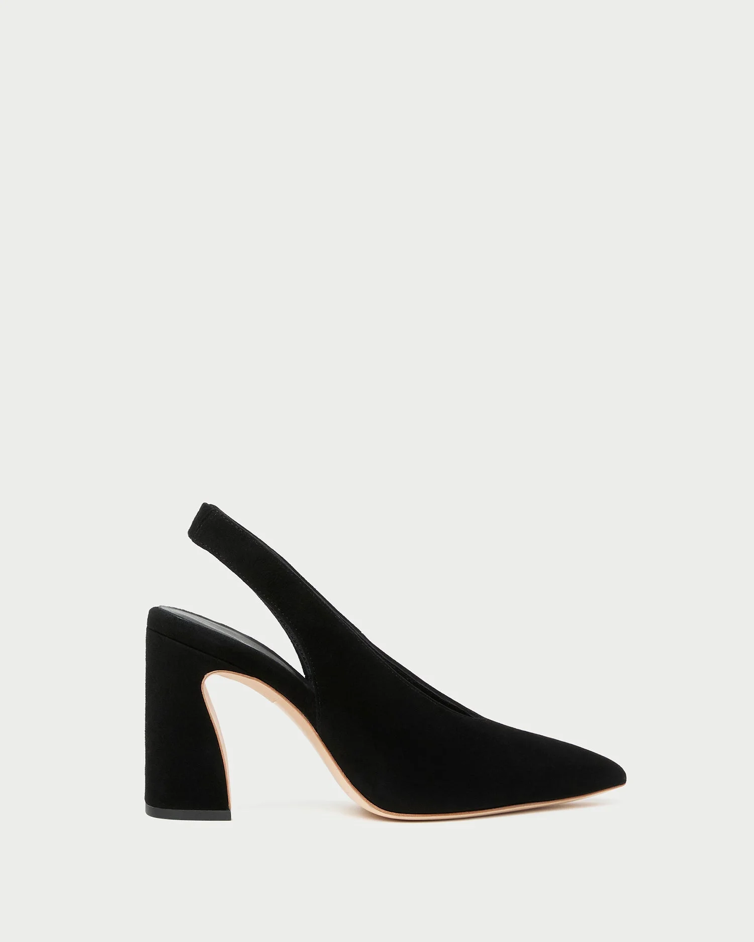 Katerina Black Suede Slingback Pump - 1