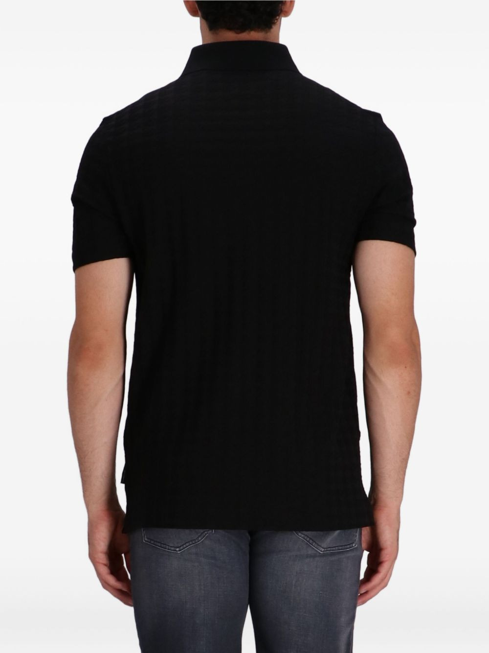 textured polo shirt - 3