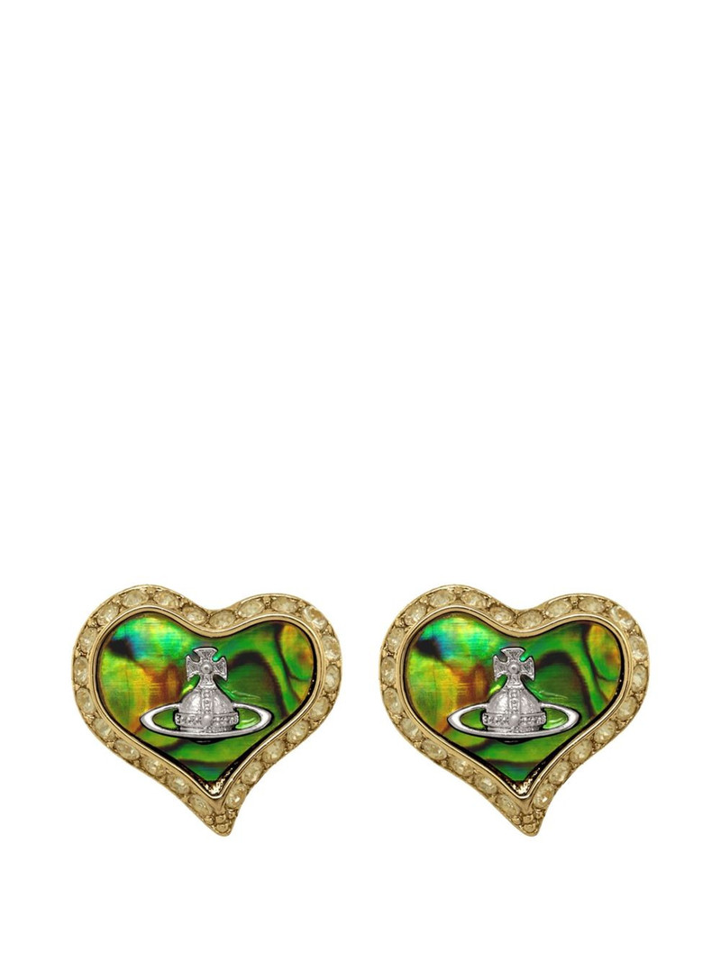 Petra heart crystal-embellished stud earrings 1