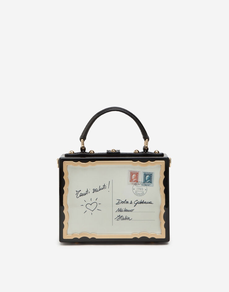 Postcard Dolce Box bag in lacquered wood - 3