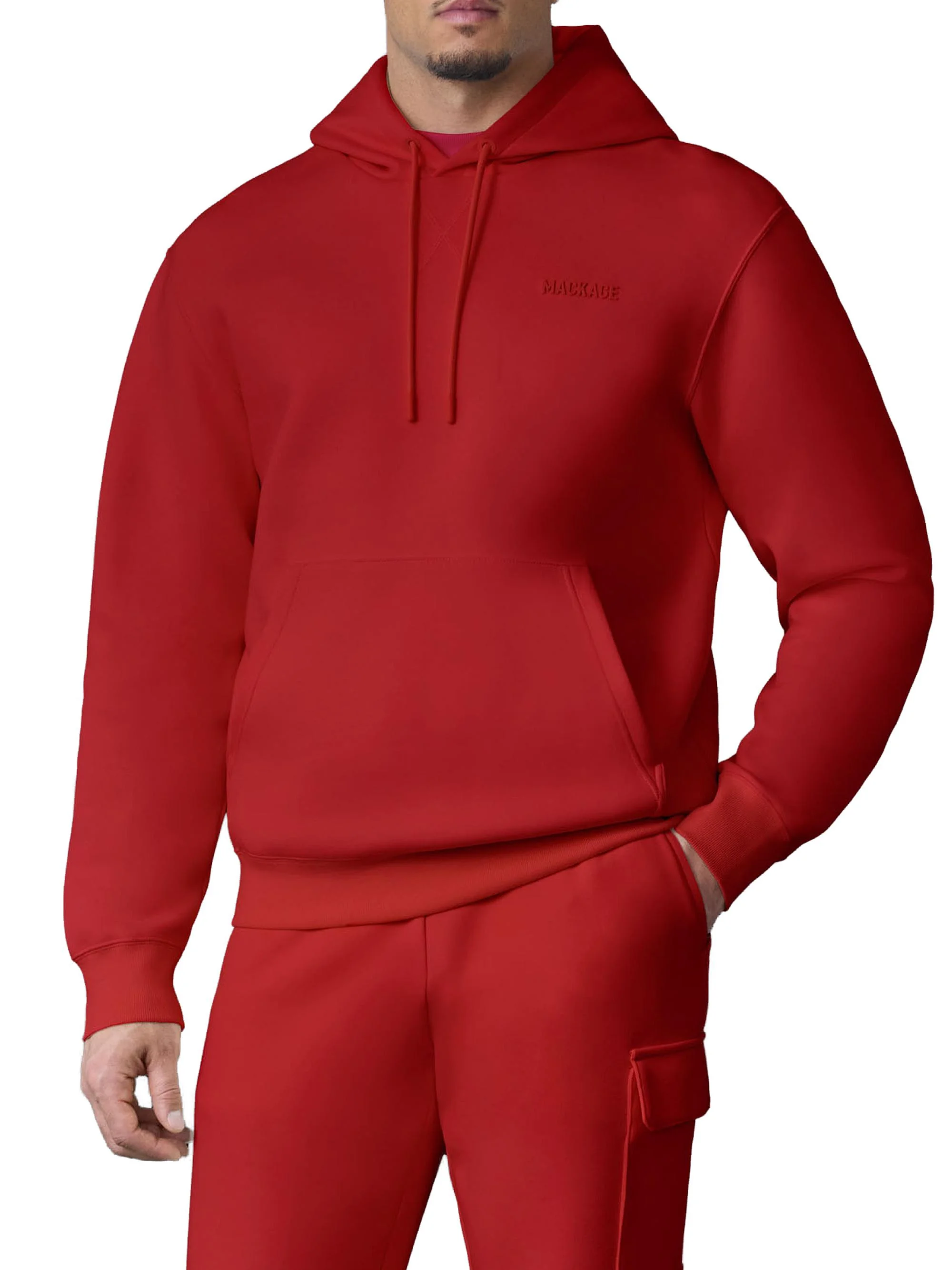 Men's Kolton Logo Cotton-Blend Hoodie - Lava - 1