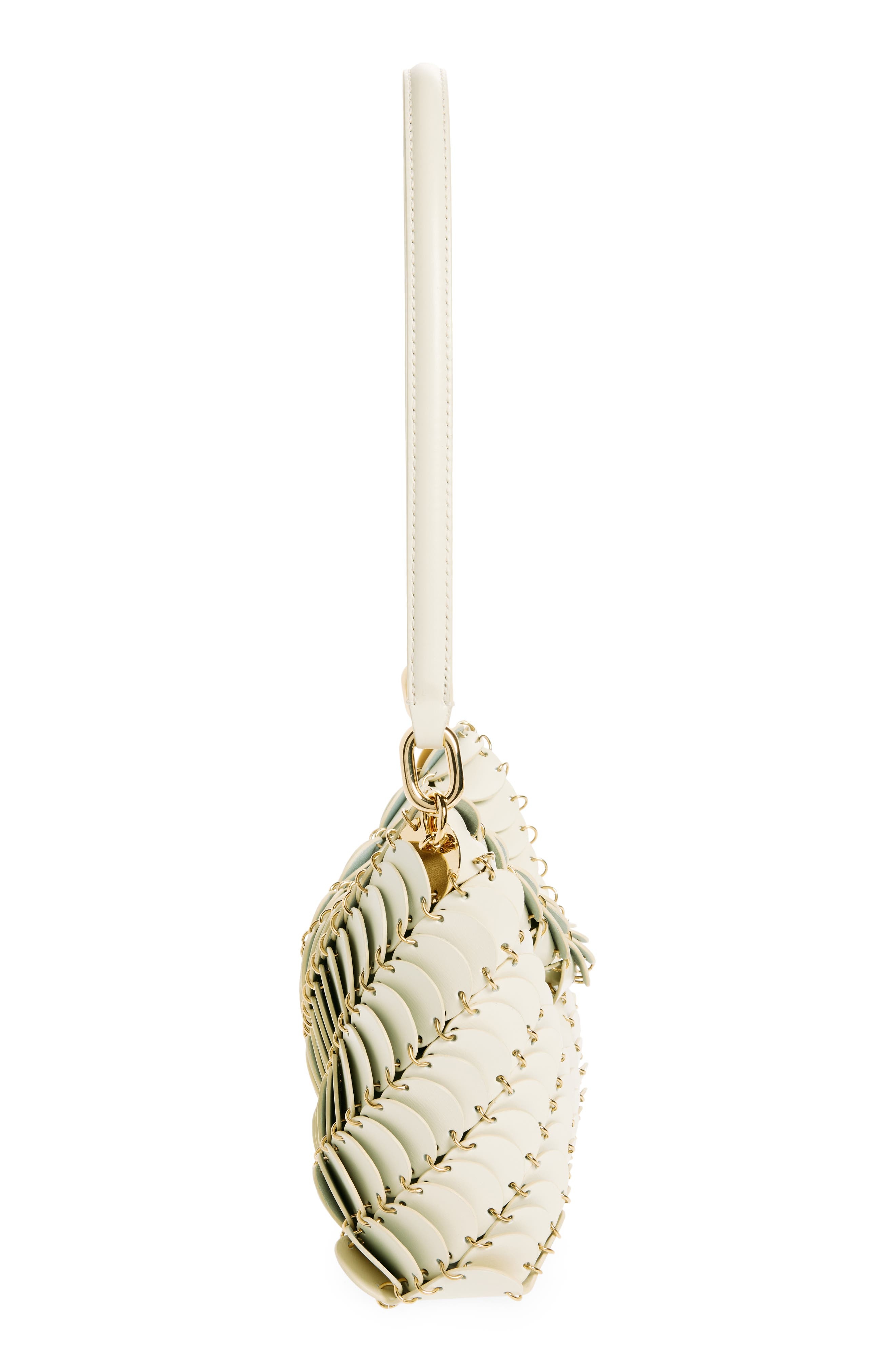Rabanne Sac Leather Hobo Bag in Cream /Gold at Nordstrom - 6