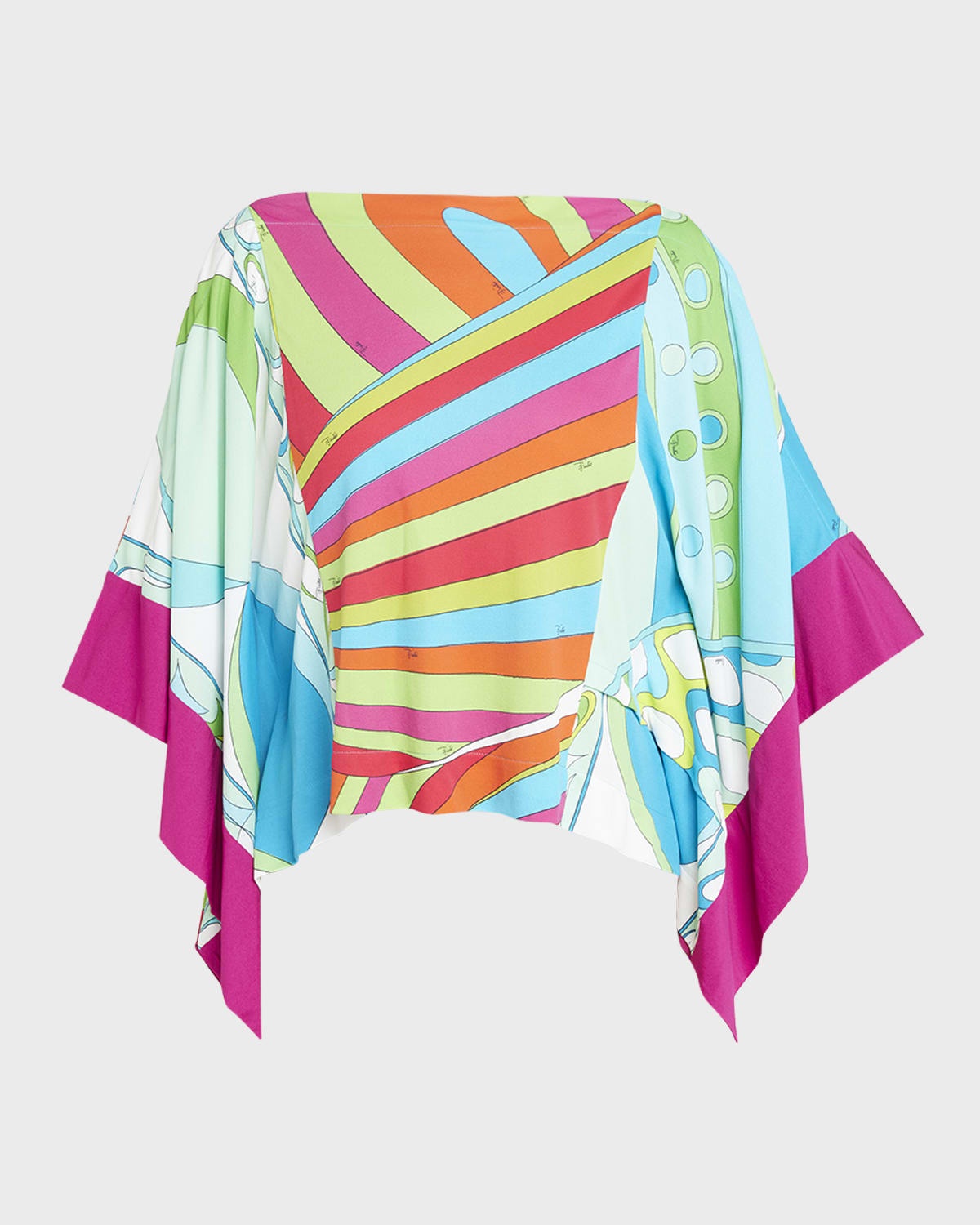 Abstract-Print Foulard Blouse - 1