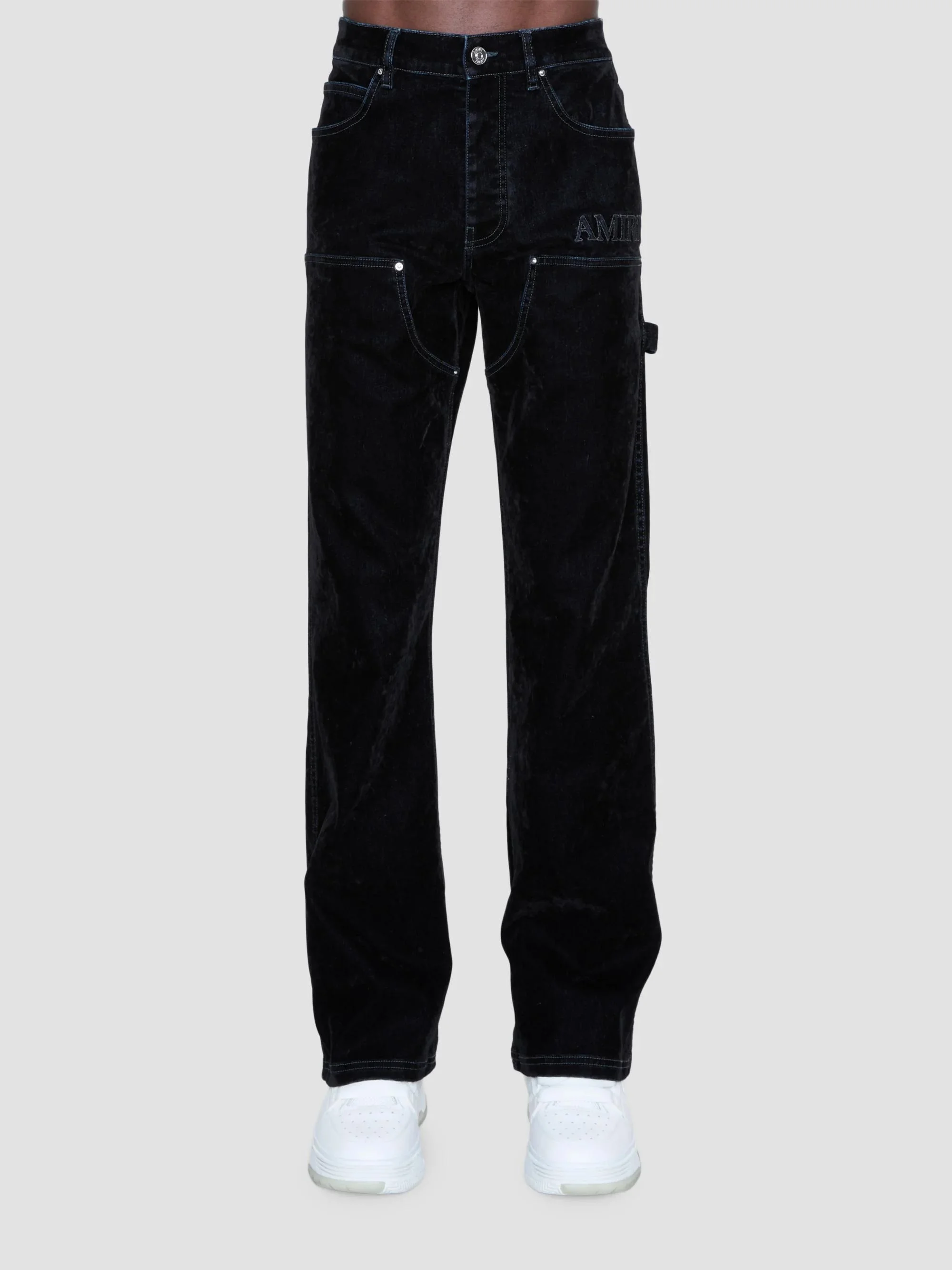 Men's Flock Denim Carpenter Jeans - Black - 1