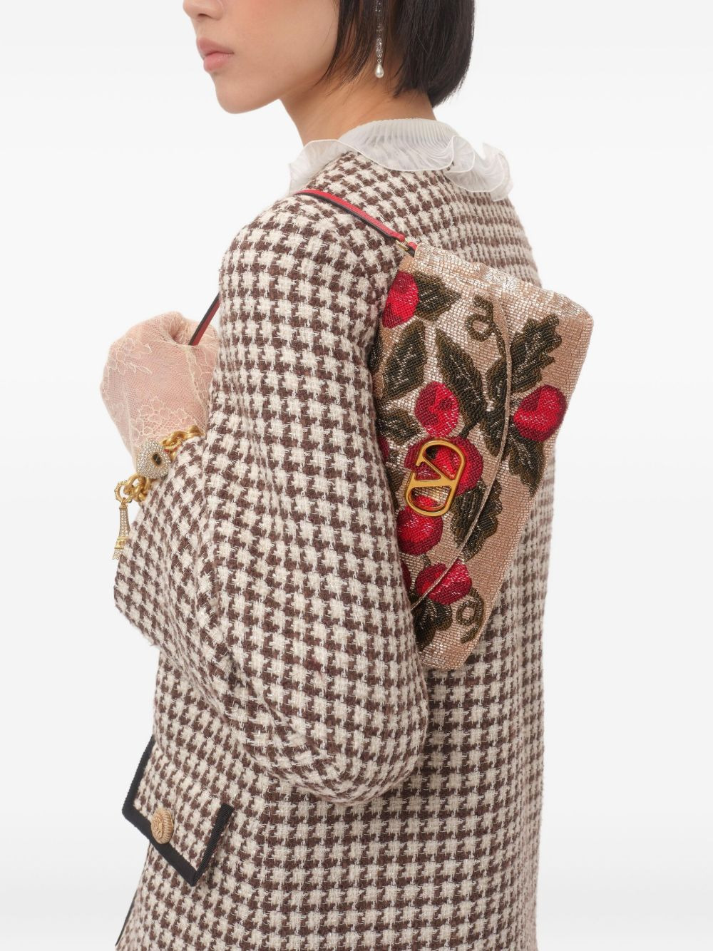 embroidered beaded shoulder bag - 2