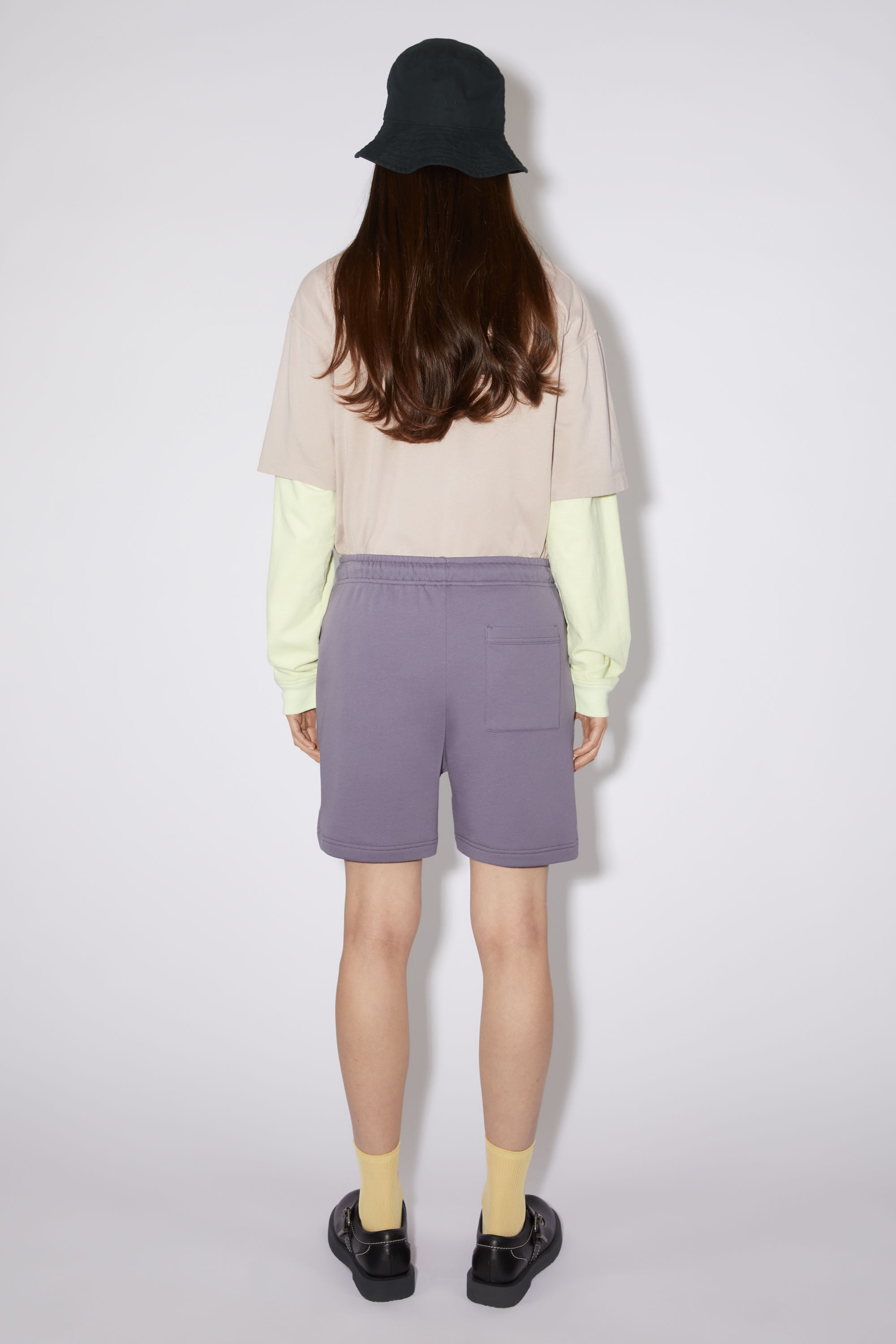 Cotton sweat shorts - Faded purple - 3
