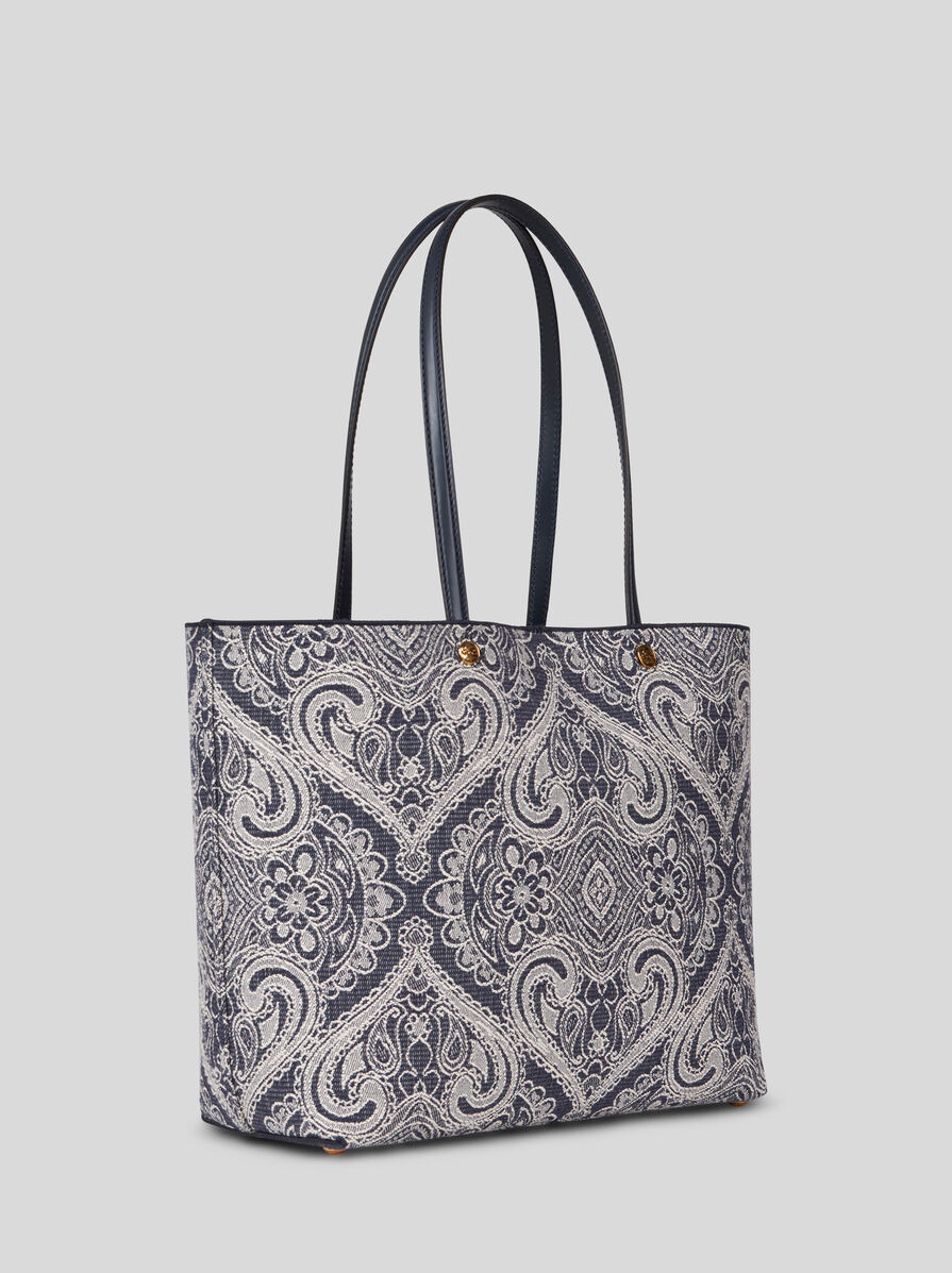 ETRO ESSENTIAL MEDIUM JACQUARD DENIM TOTE BAG - 5