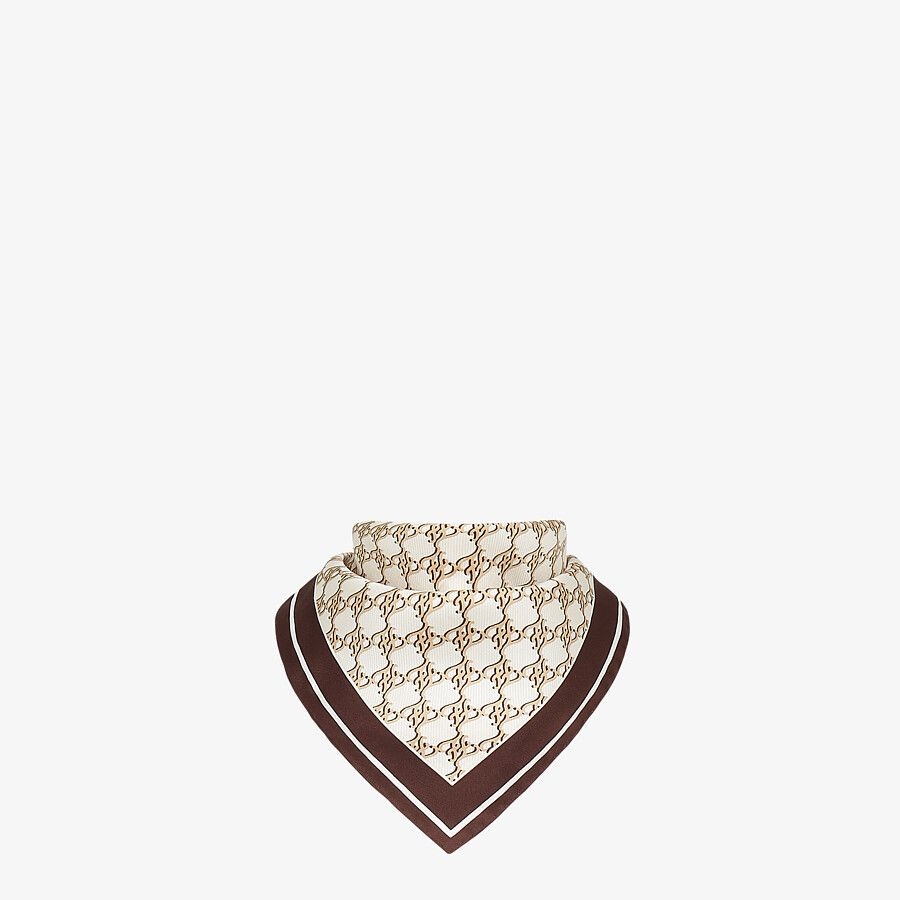 Beige silk foulard - 2