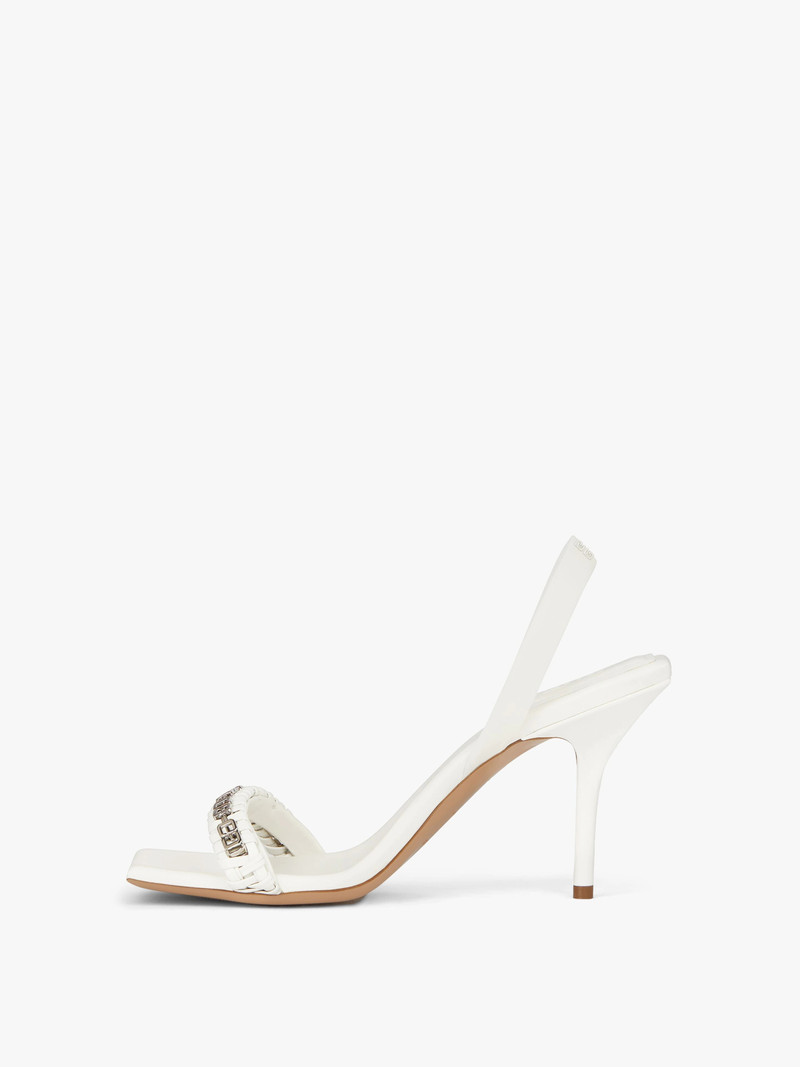 Givenchy G WOVEN SANDALS IN BRAIDED LEATHER WITH CHAIN outlook