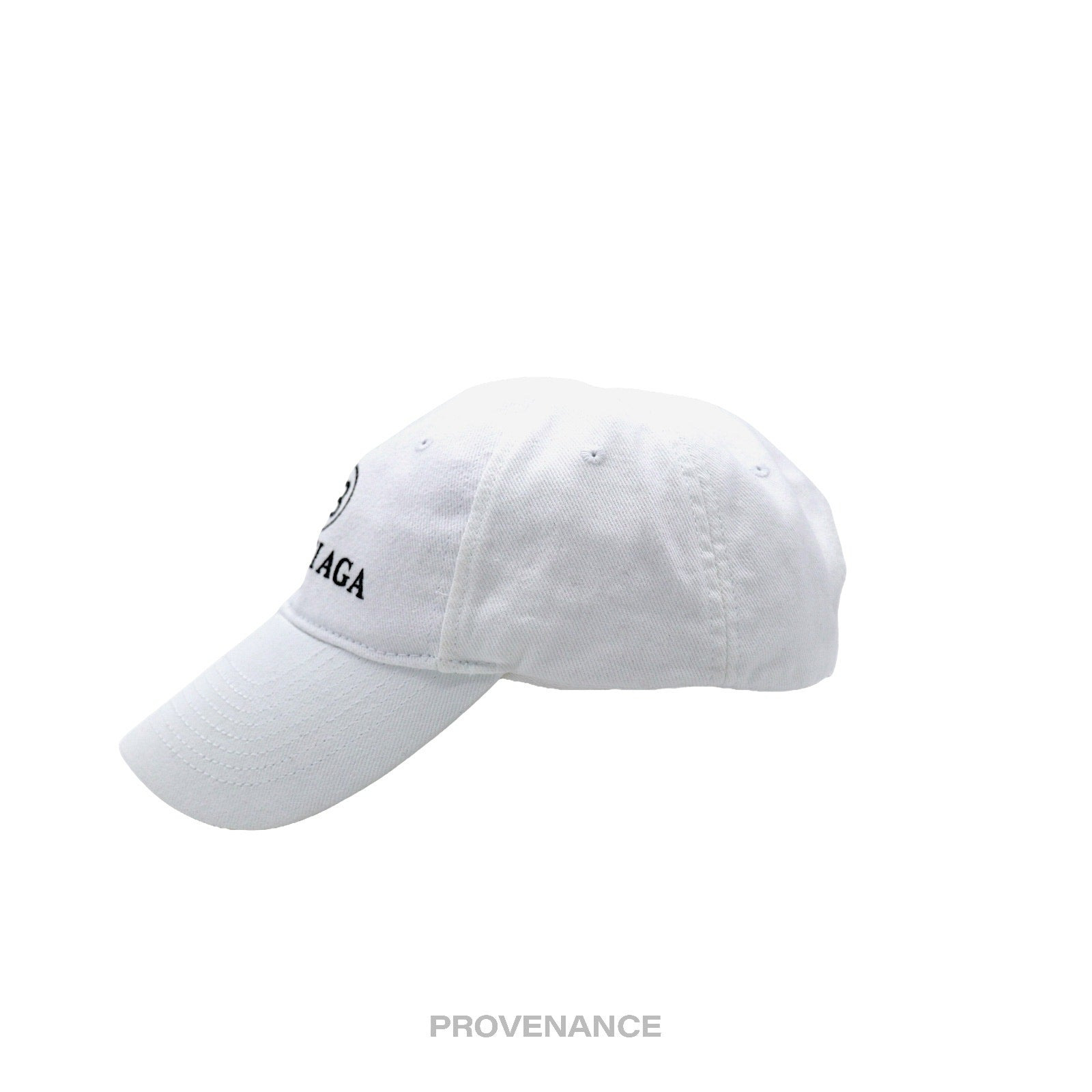 Balenciaga BB Logo Mode Embroidered Cap Hat - White - 4