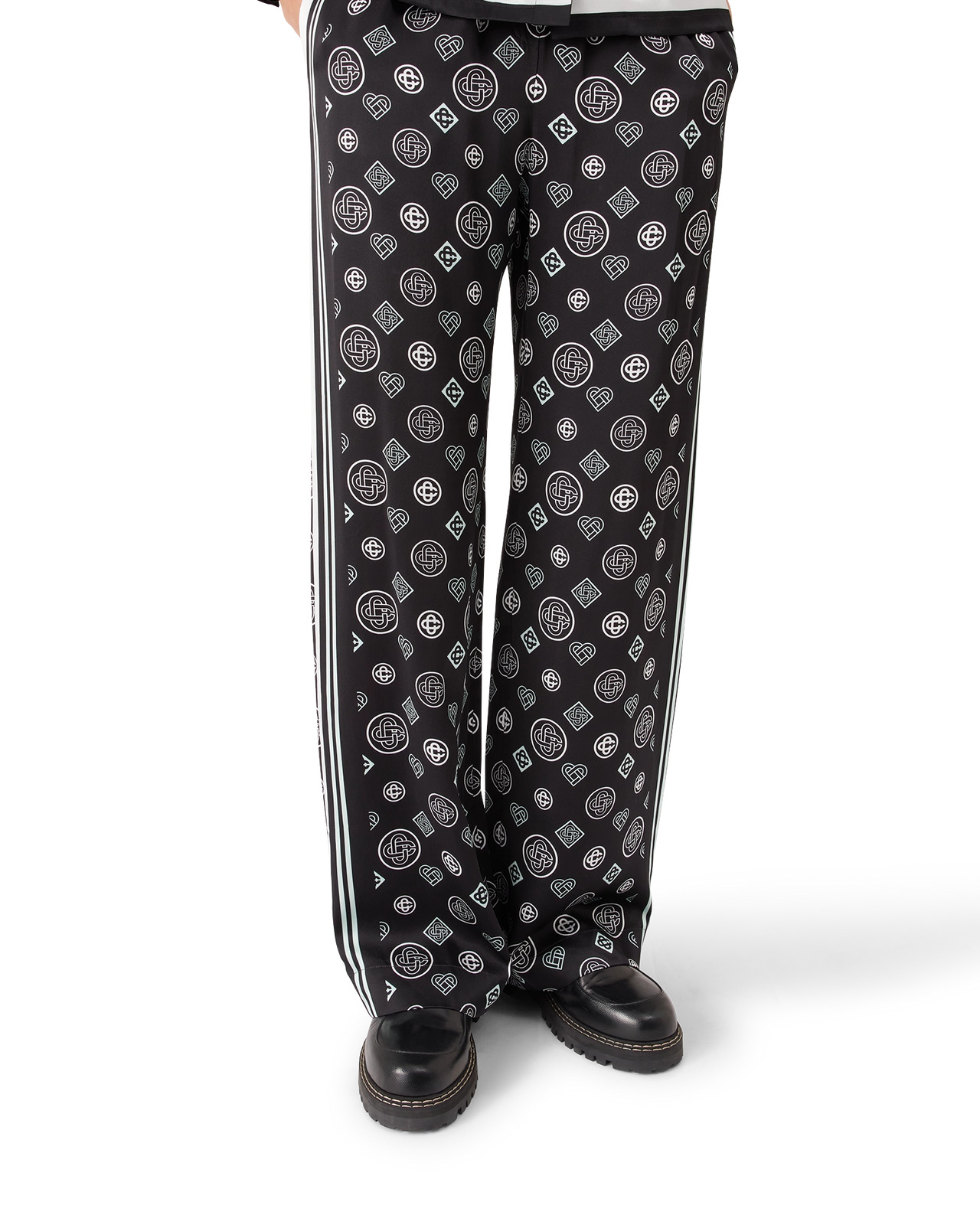 Monogram Pyjama Silk Satin Trousers | Casablanca Paris - 3